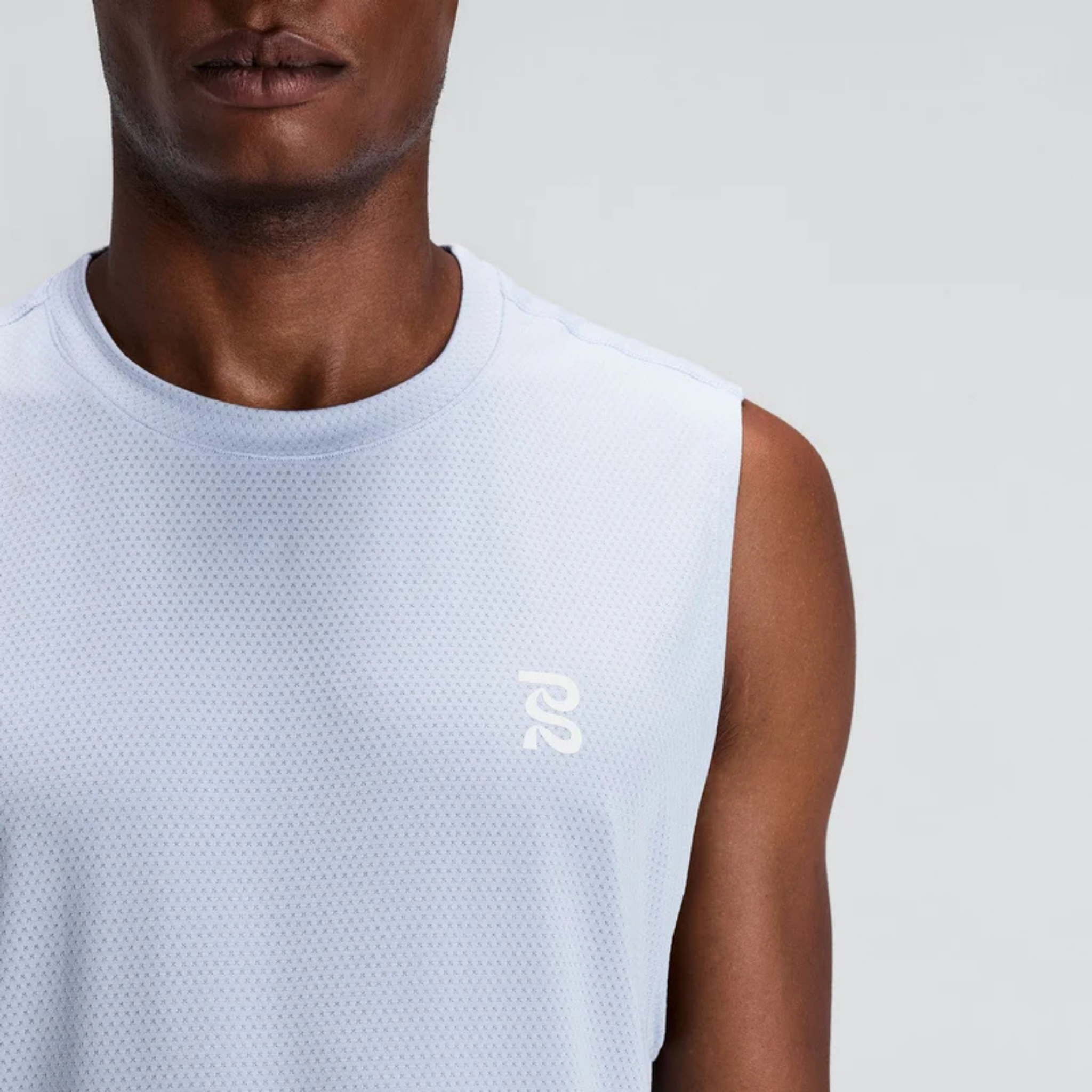 MEN'S MICROMESH RUN TANK - PAVILION BLUE