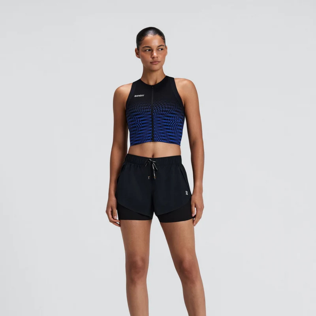 WOMEN'S COOLGRID 2-IN-1 SHORTS - BLACK