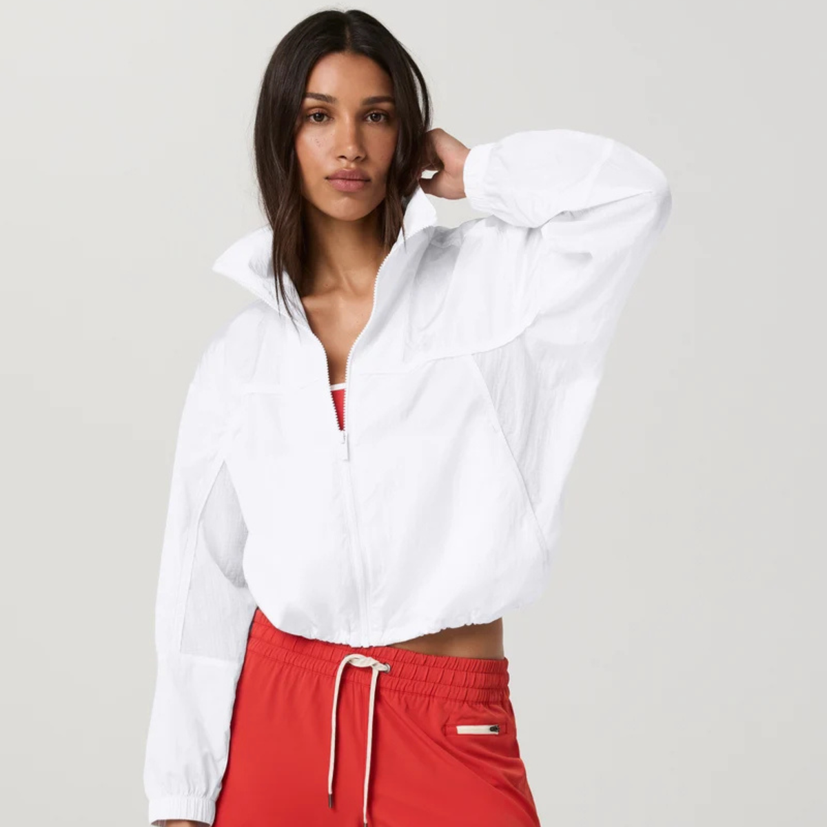 VUORI WOMEN'S COURT FULL ZIP - WHITE WHITE