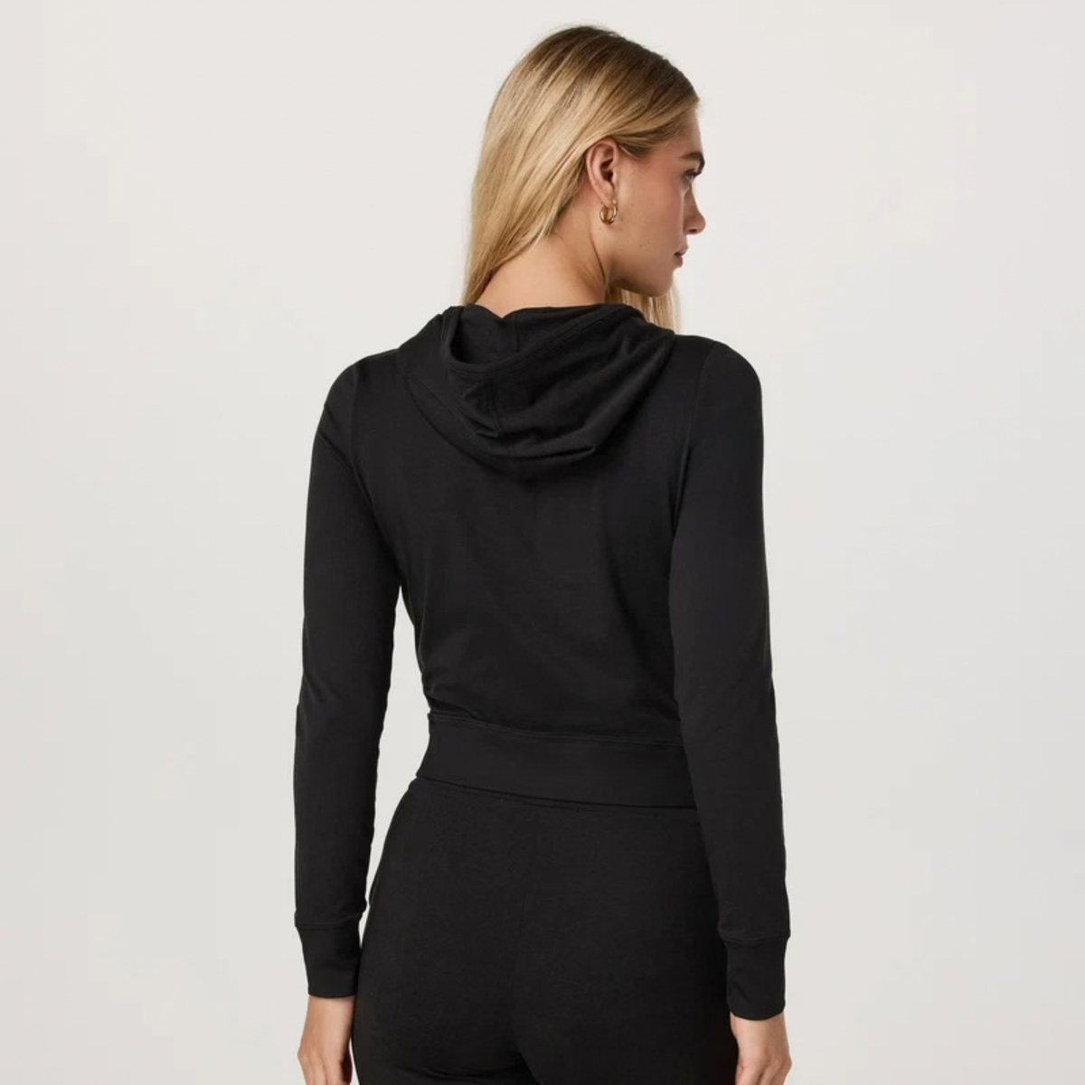 WOMEN'S HALO MINI FZ HOODIE - BLACK HEATHER