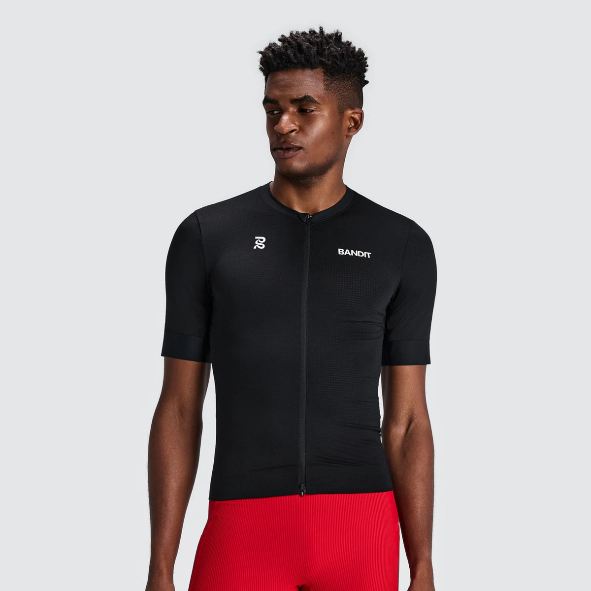MEN'S ADAPTO ZIP FRONT RACE TOP - BLACK