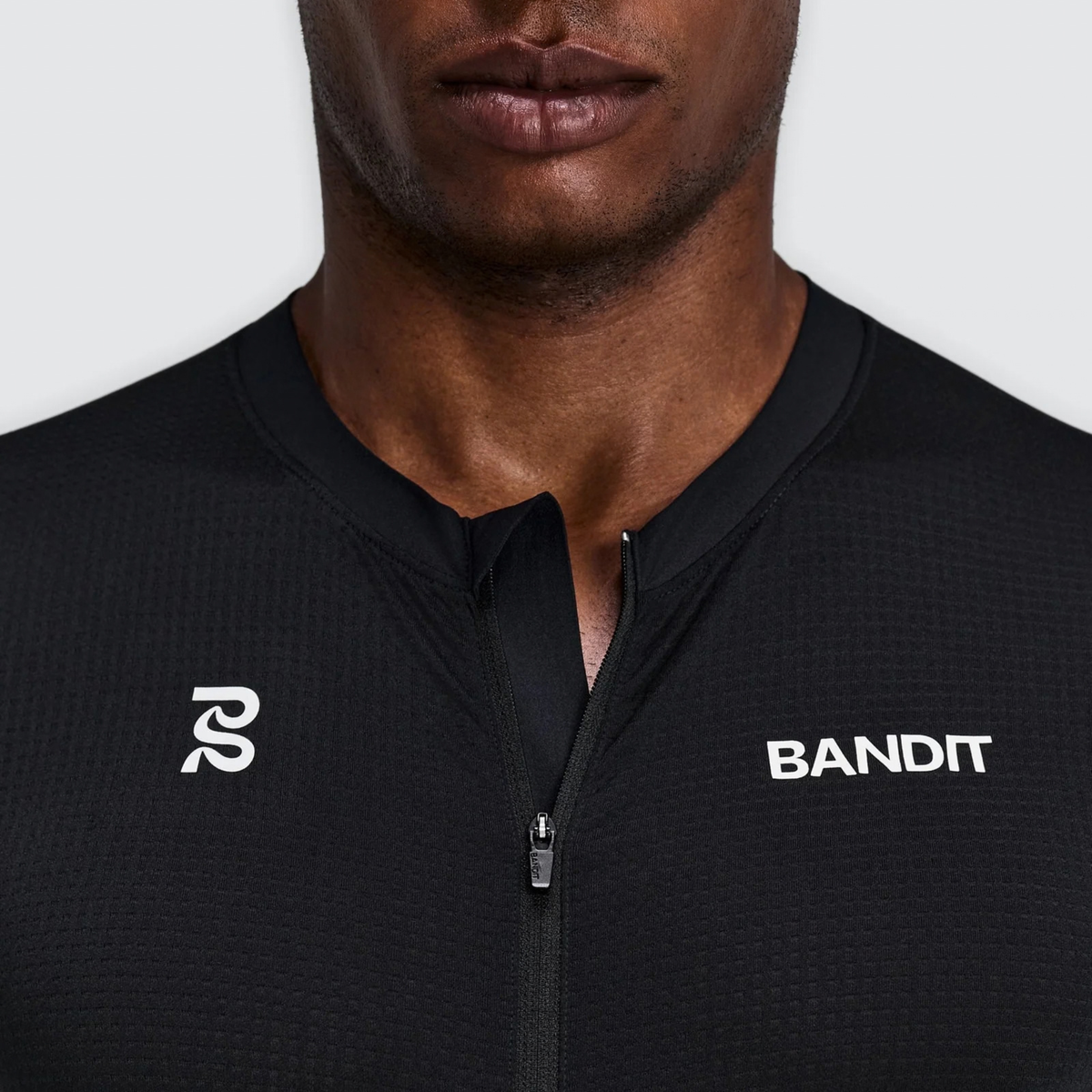 MEN'S ADAPTO ZIP FRONT RACE TOP - BLACK