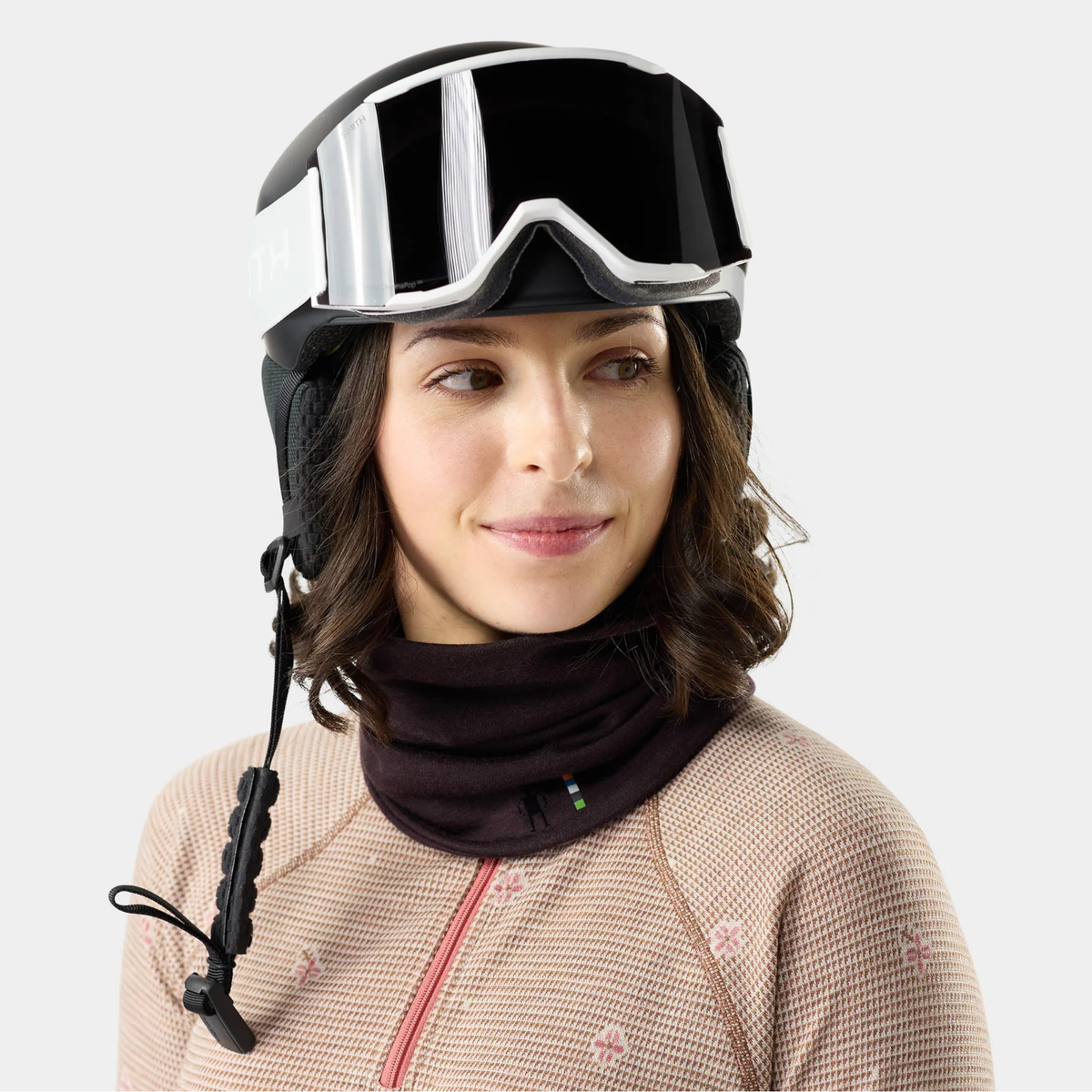 SMARTWOOL THERMAL MERINO REVERSIBLE NECK GAITER - MINK HEATHER