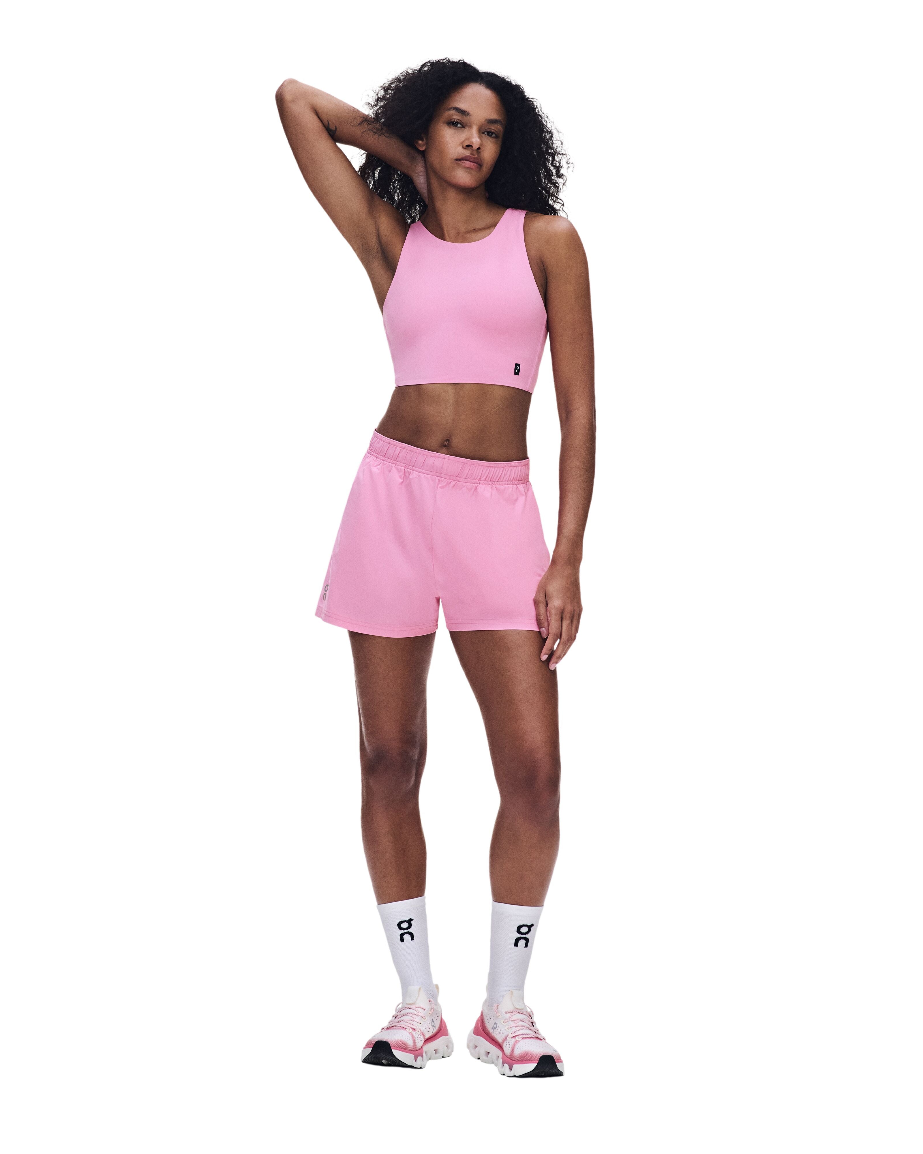 ON RUNNING WOMEN'S CORE 2-IN-1 CROP - BUBBLEGUM