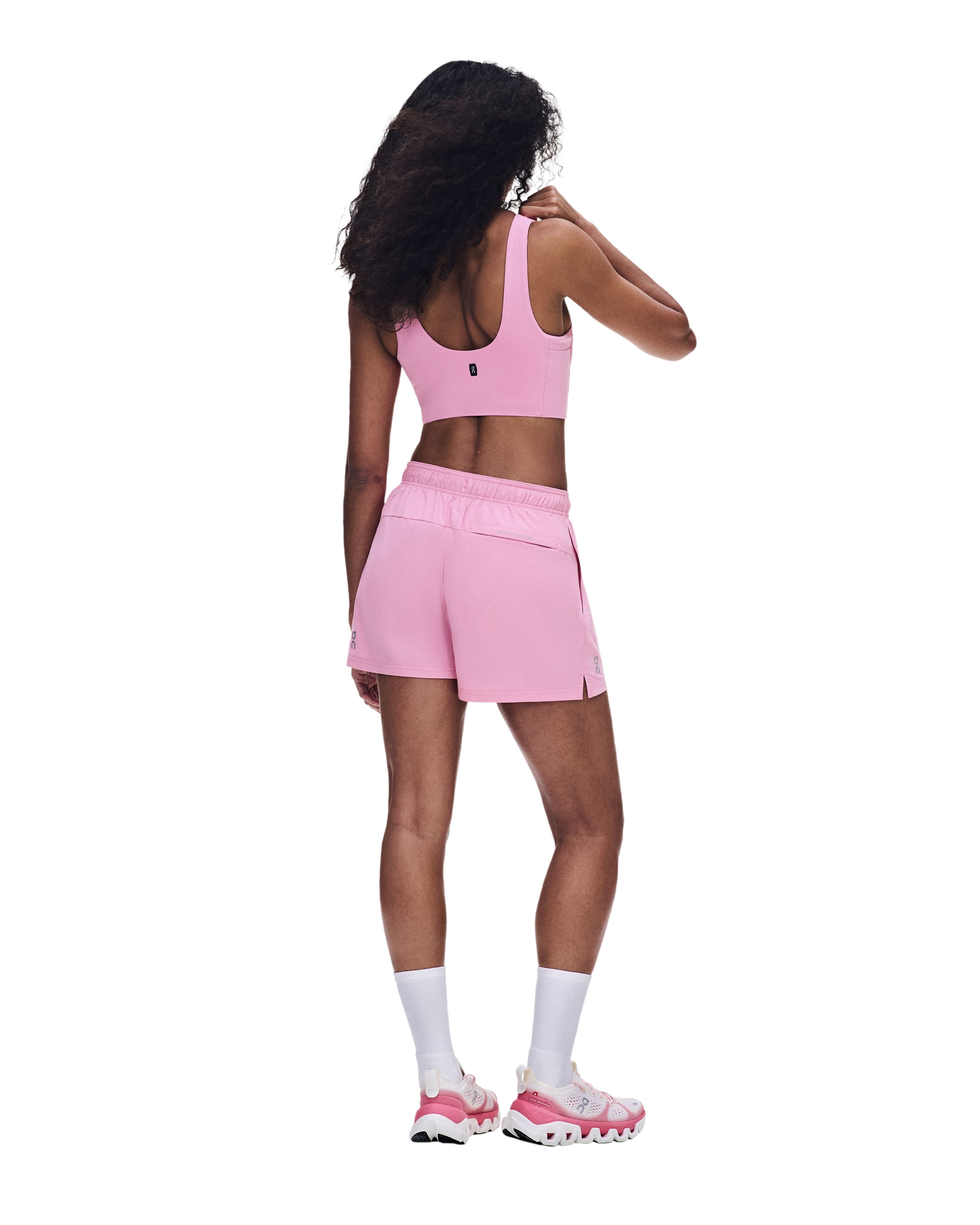 ON RUNNING WOMEN'S CORE 2-IN-1 CROP - BUBBLEGUM