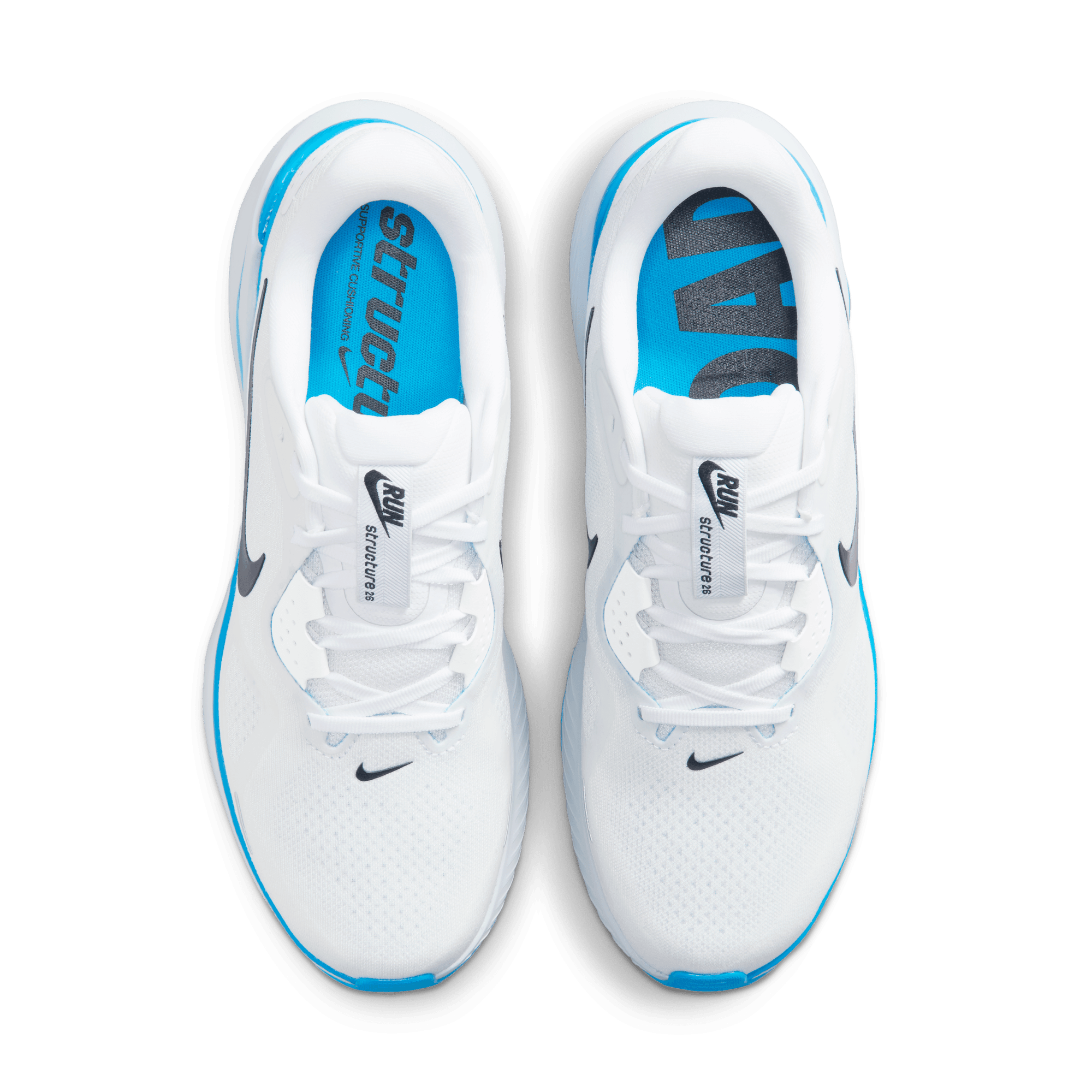 NIKE MEN'S STRUCTURE 26 - D - WHITE/BLACK/BLUE HERO