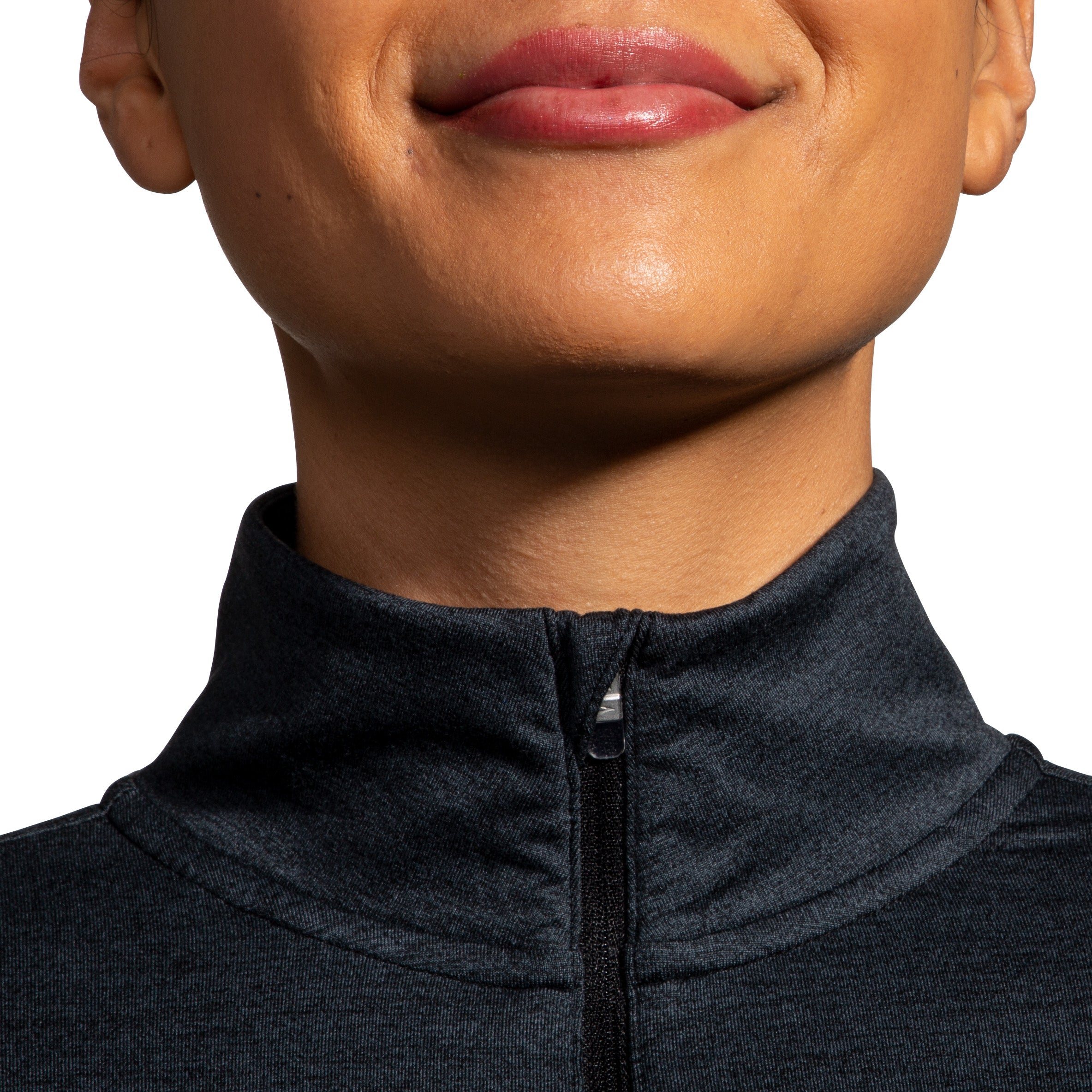 BROOKS WOMEN'S DASH 1/2 ZIP 2.0 - HEATHER BLACK 