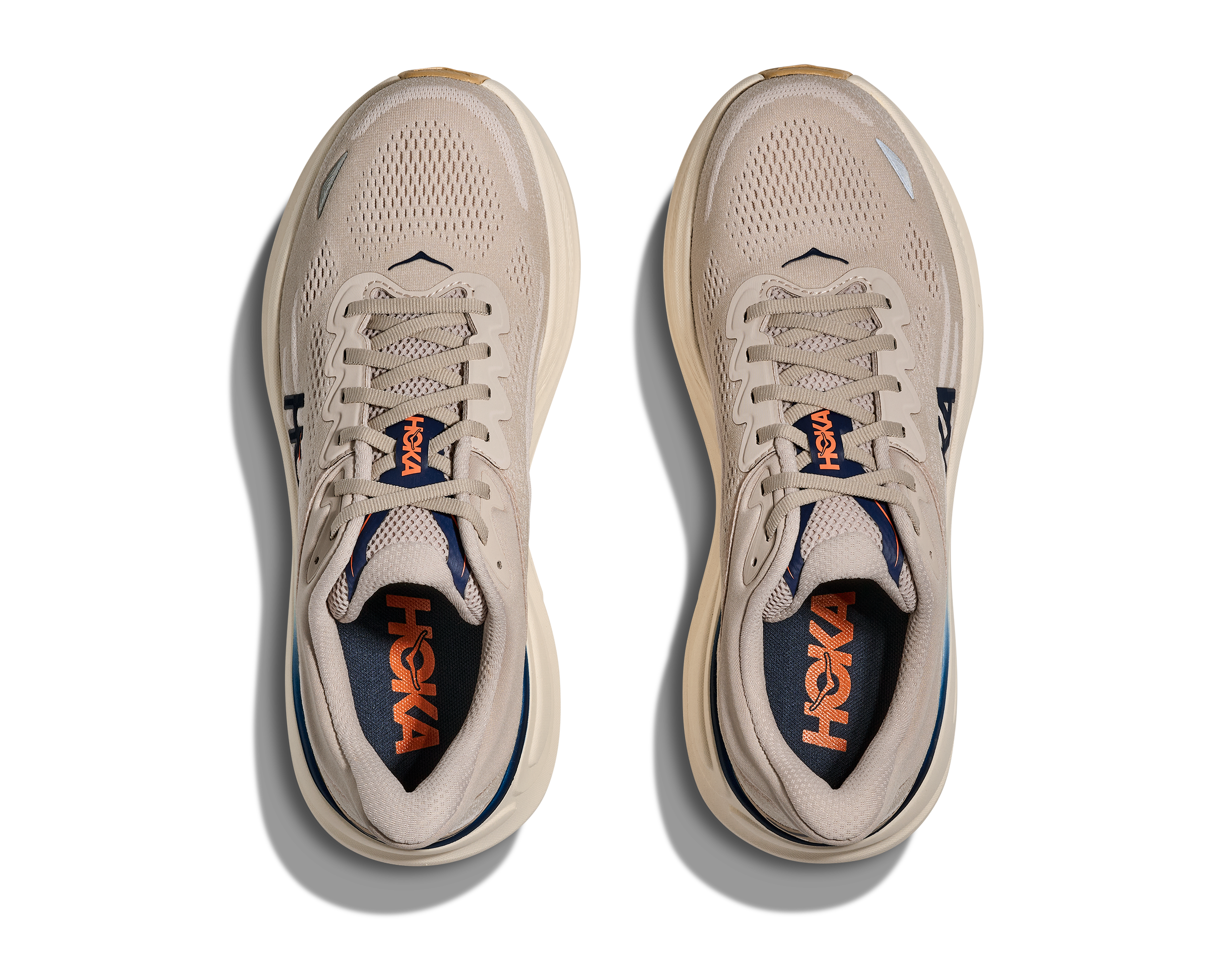 HOKA MEN'S BONDI 9 - WIDE 2E - STUCCO/GROUT