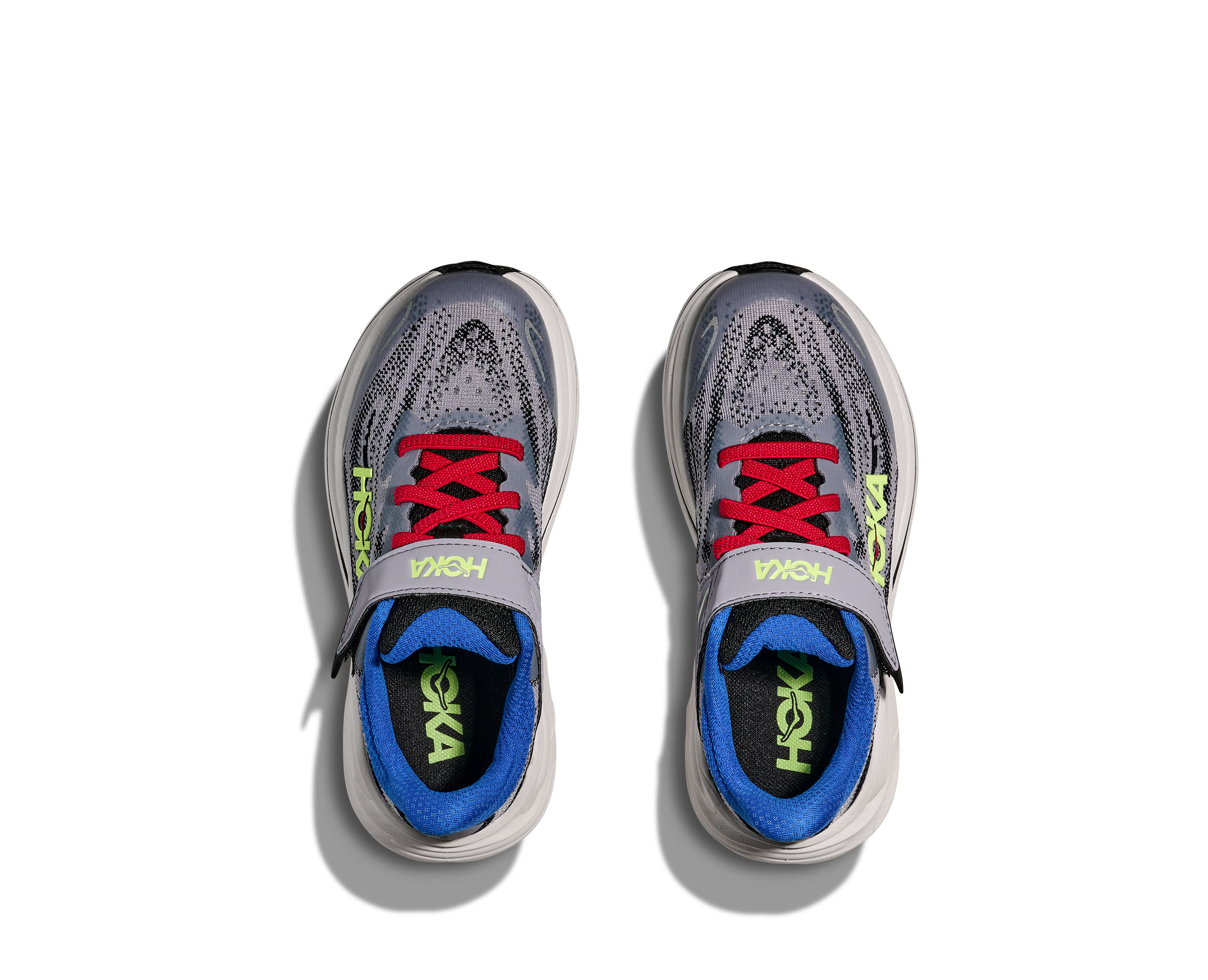 HOKA KID'S CLIFTON 10 LITTLE KIDS - FOGGY GREY/BLACK