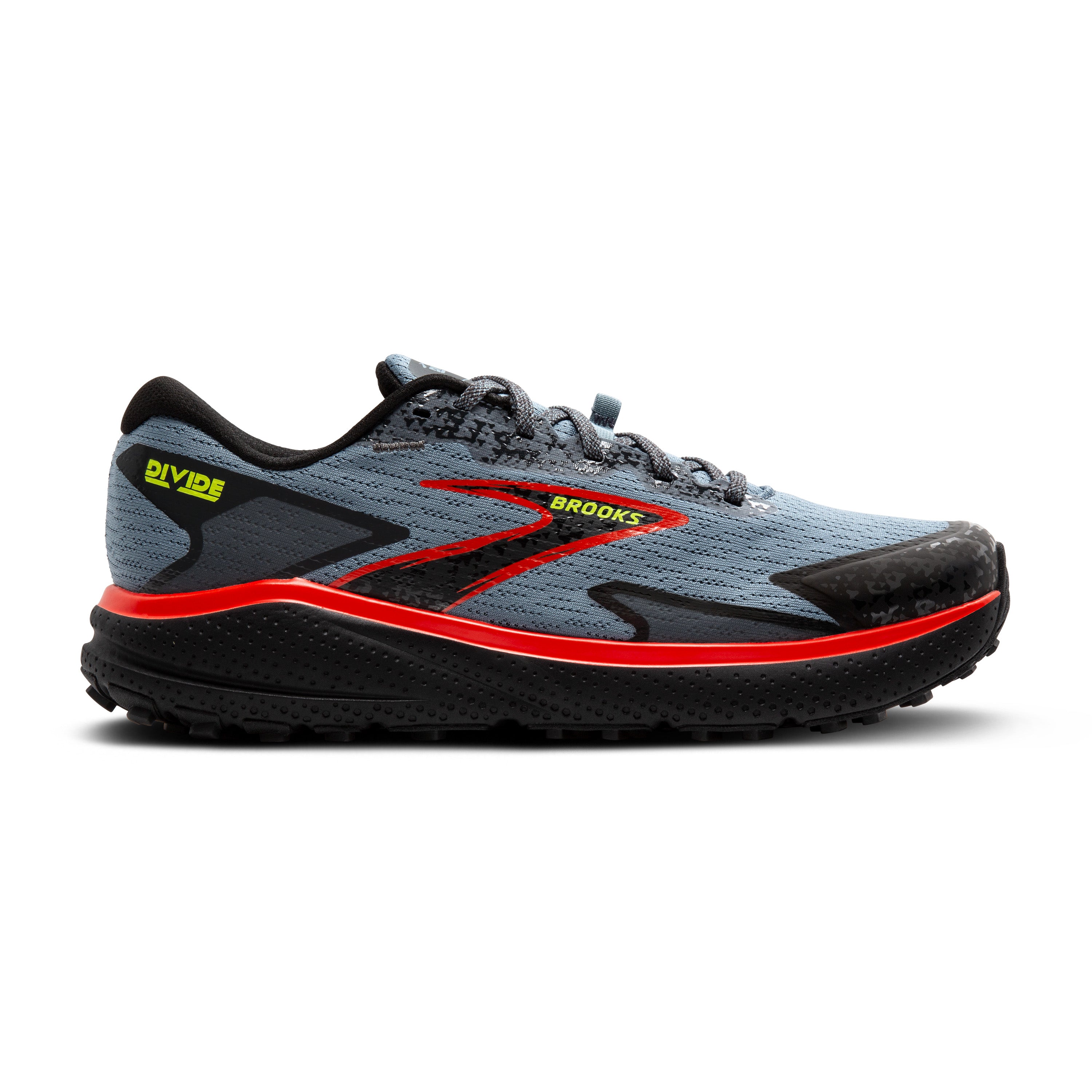 BROOKS MEN'S DIVIDE 5 - D - 004 CITADEL/EBONY/LIME - SIZE 9.0