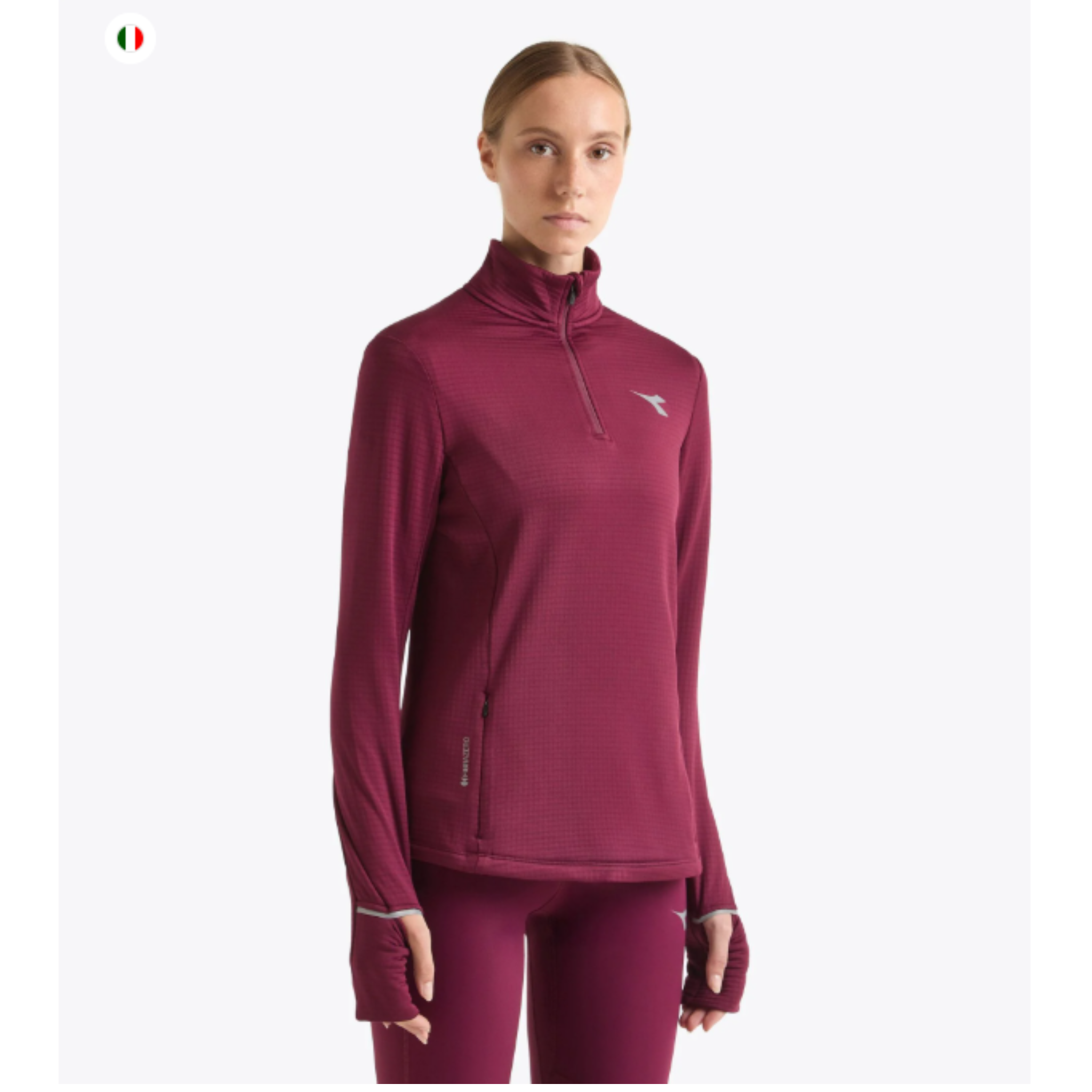 DIADORA WOMEN'S L. WARM UP WINTER PROTECTION - MAROON BANNER XS