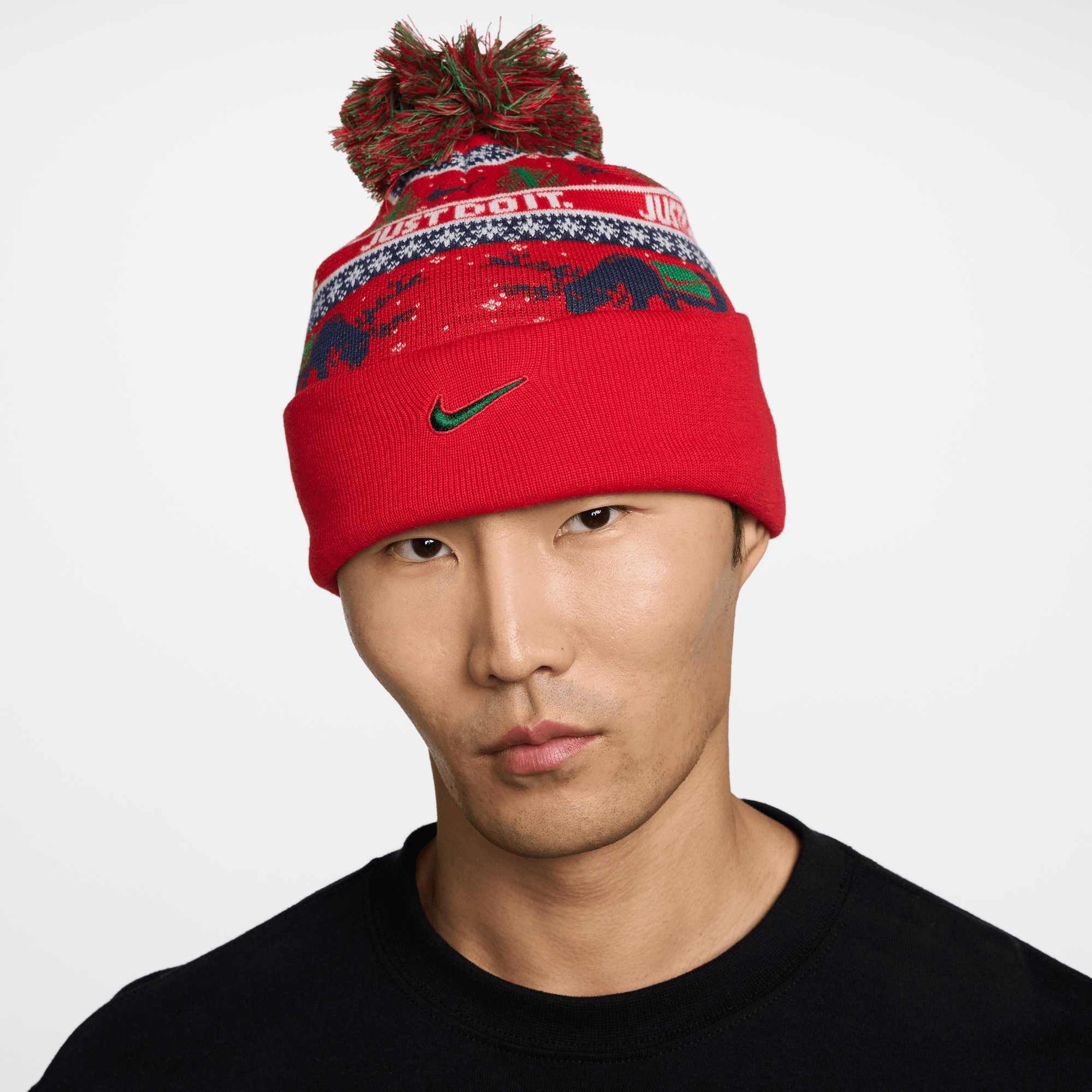 NIKE NIKE PEAK BEANIE - UNIVERSITY RED/MIDNIGHT NAVY