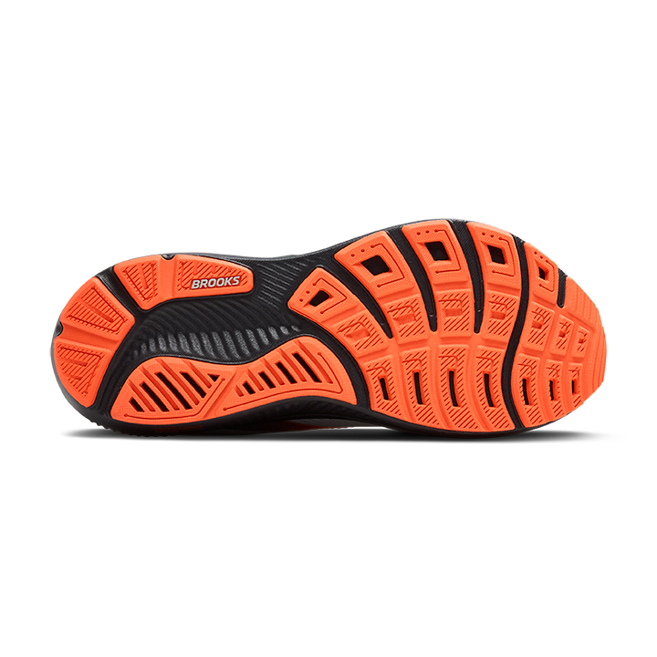 BROOKS MEN'S GHOST 17 - WIDE 2E - OYSTER MUSHROOM/ORANGE EBONY