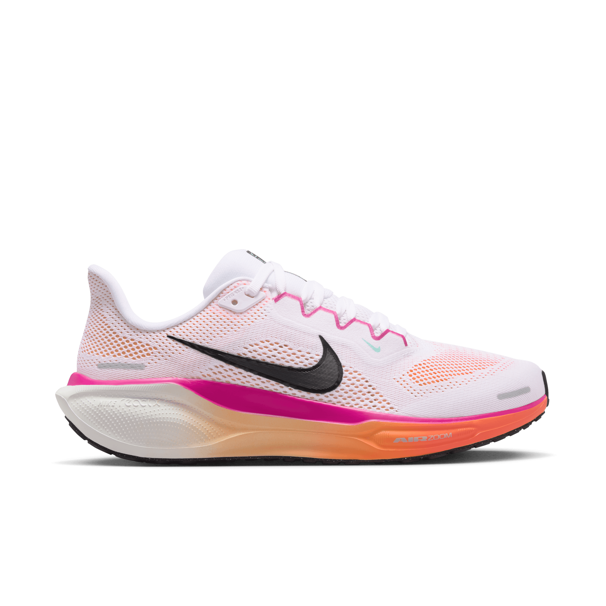 NIKE WOMEN'S PEGASUS 41 - B - WHITE/BLACK/FIRE PINK 5.0