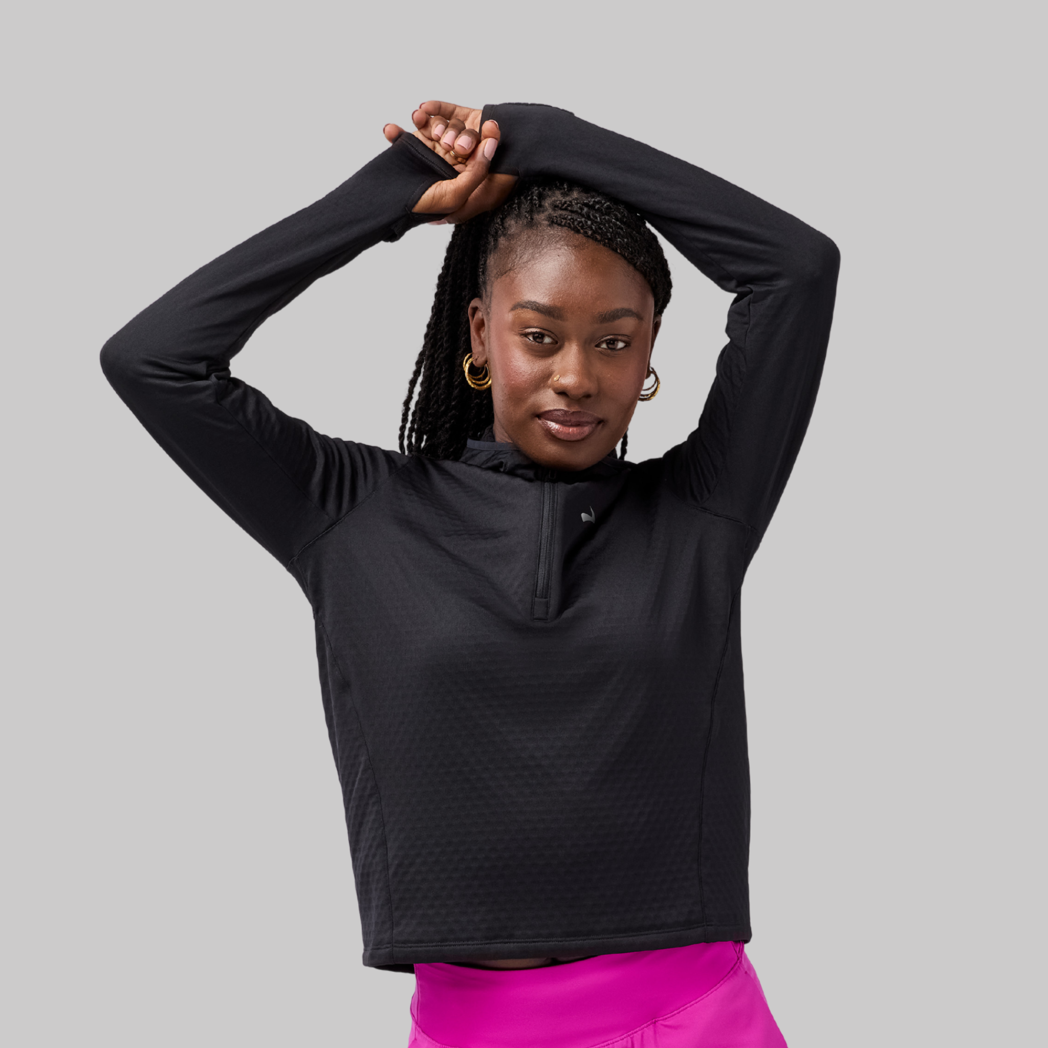 BROOKS WOMEN'S NOTCH THERMAL HOODIE 3.0 - BLACK XS