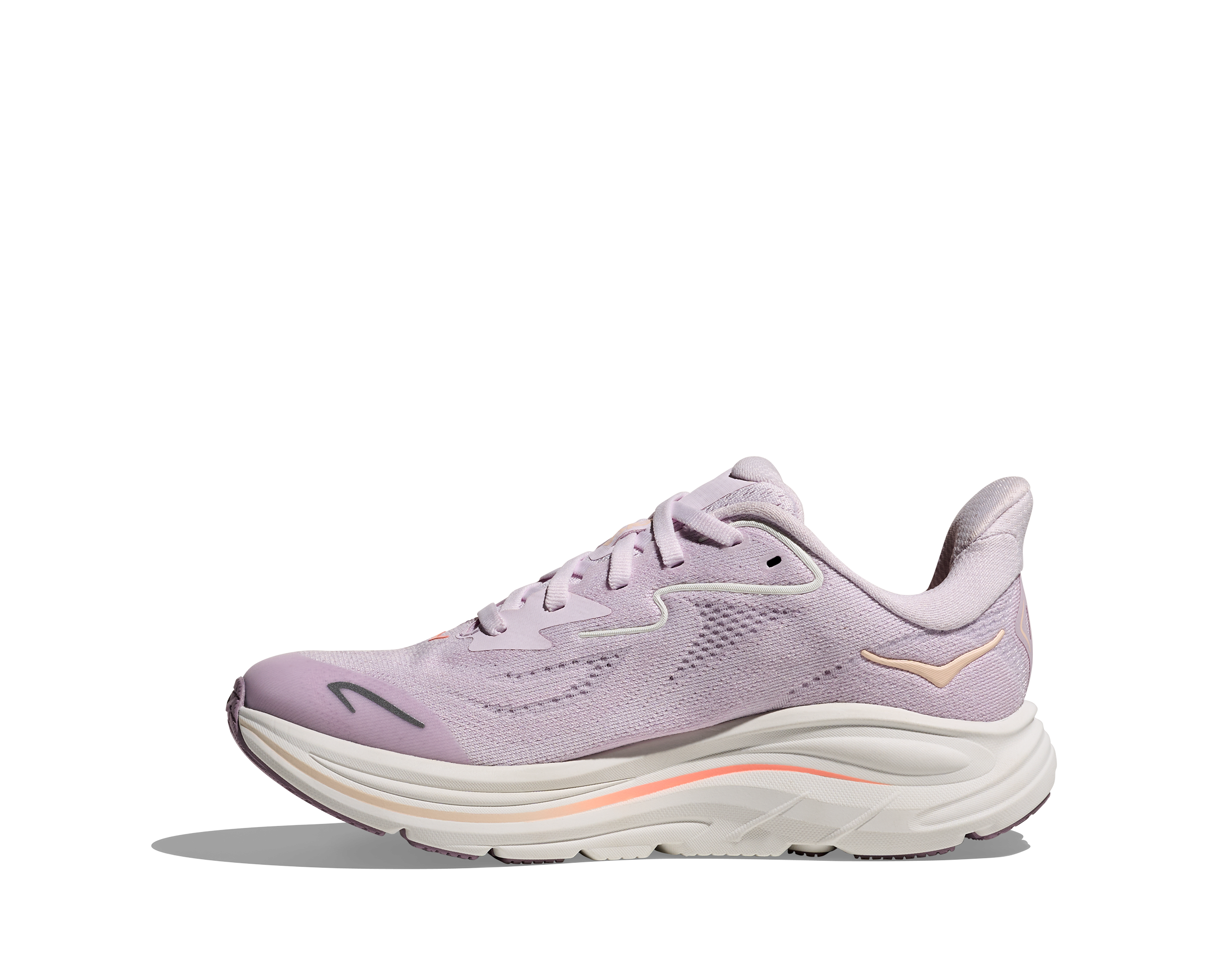 HOKA WOMEN'S CLIFTON 10 - B - LILAC CREAM/TANGERINE GLOW