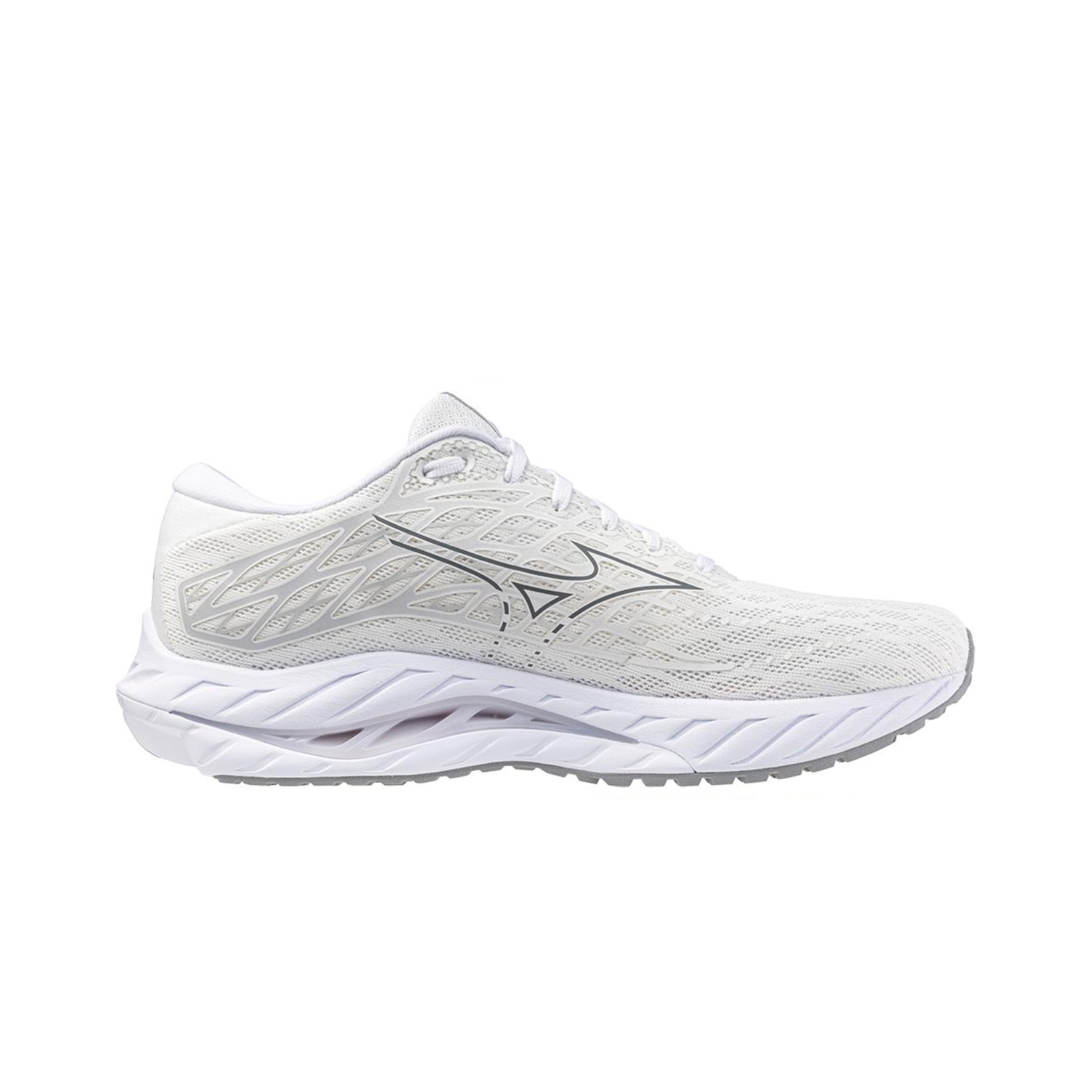 MIZUNO MEN'S WAVE INSPIRE 20 - D - 0096 WHITE/IRON GATE 7.0