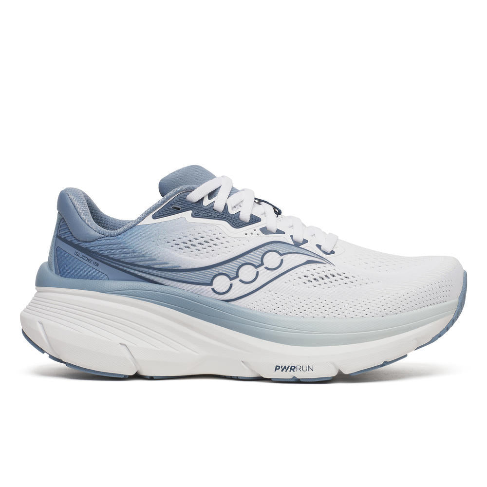 SAUCONY WOMEN'S GUIDE 19 - B - WHITE/STORM 5.0