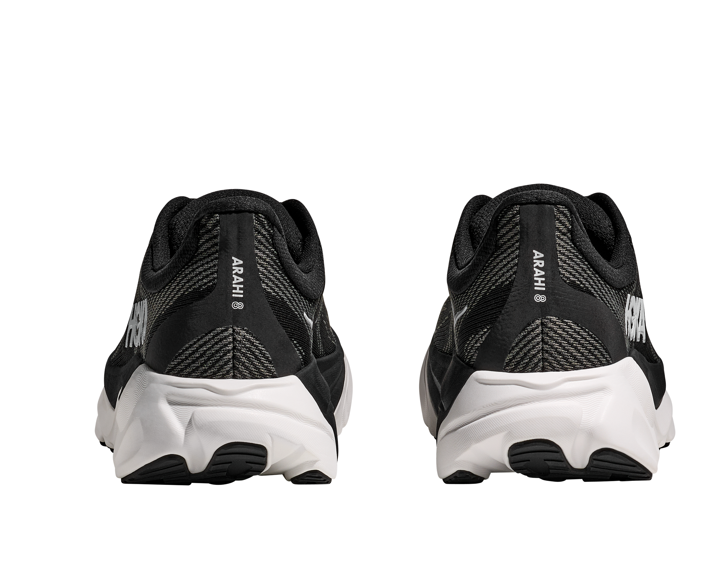HOKA MEN'S ARAHI 8 - X-WIDE 4E - BLACK/WHITE - SIZE 13.0