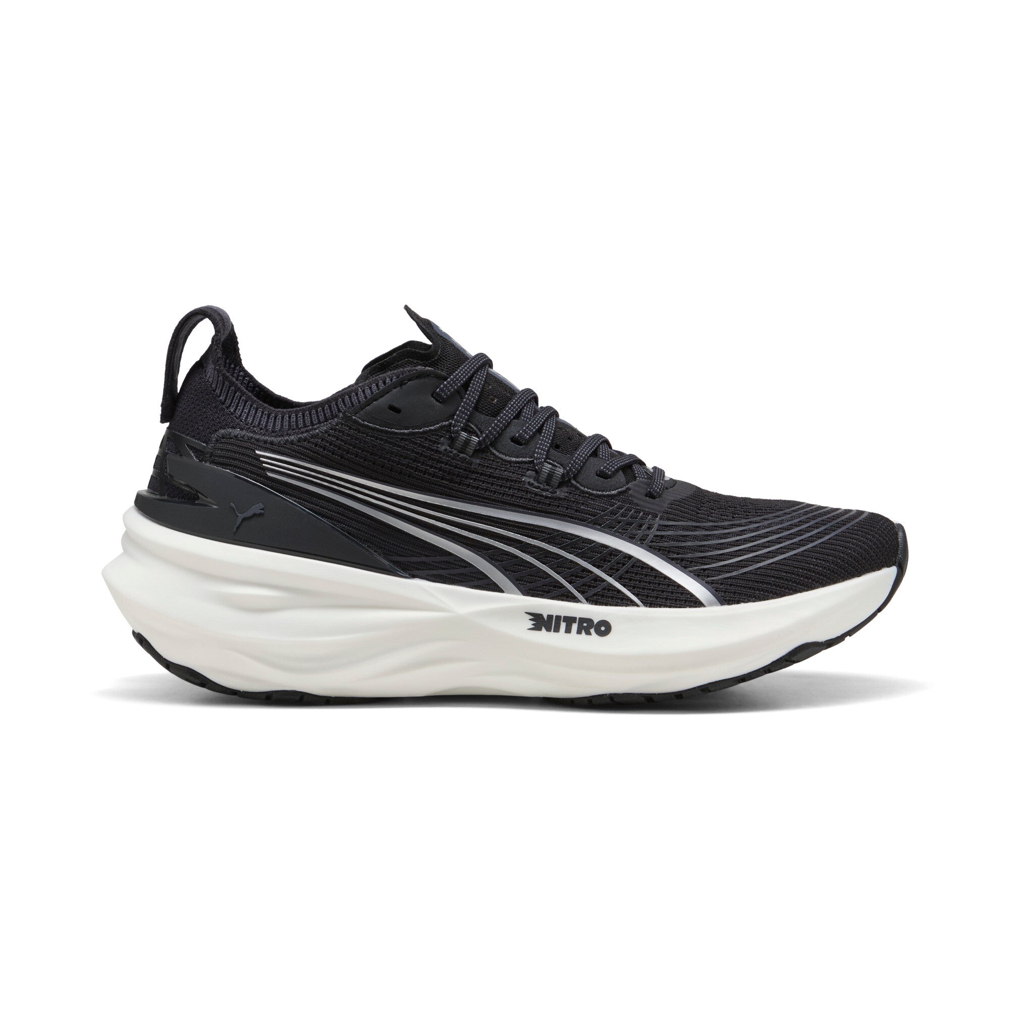 PUMA MEN'S FOREVERRUN NITRO 2 - D - BLACK/WHITE 7.0