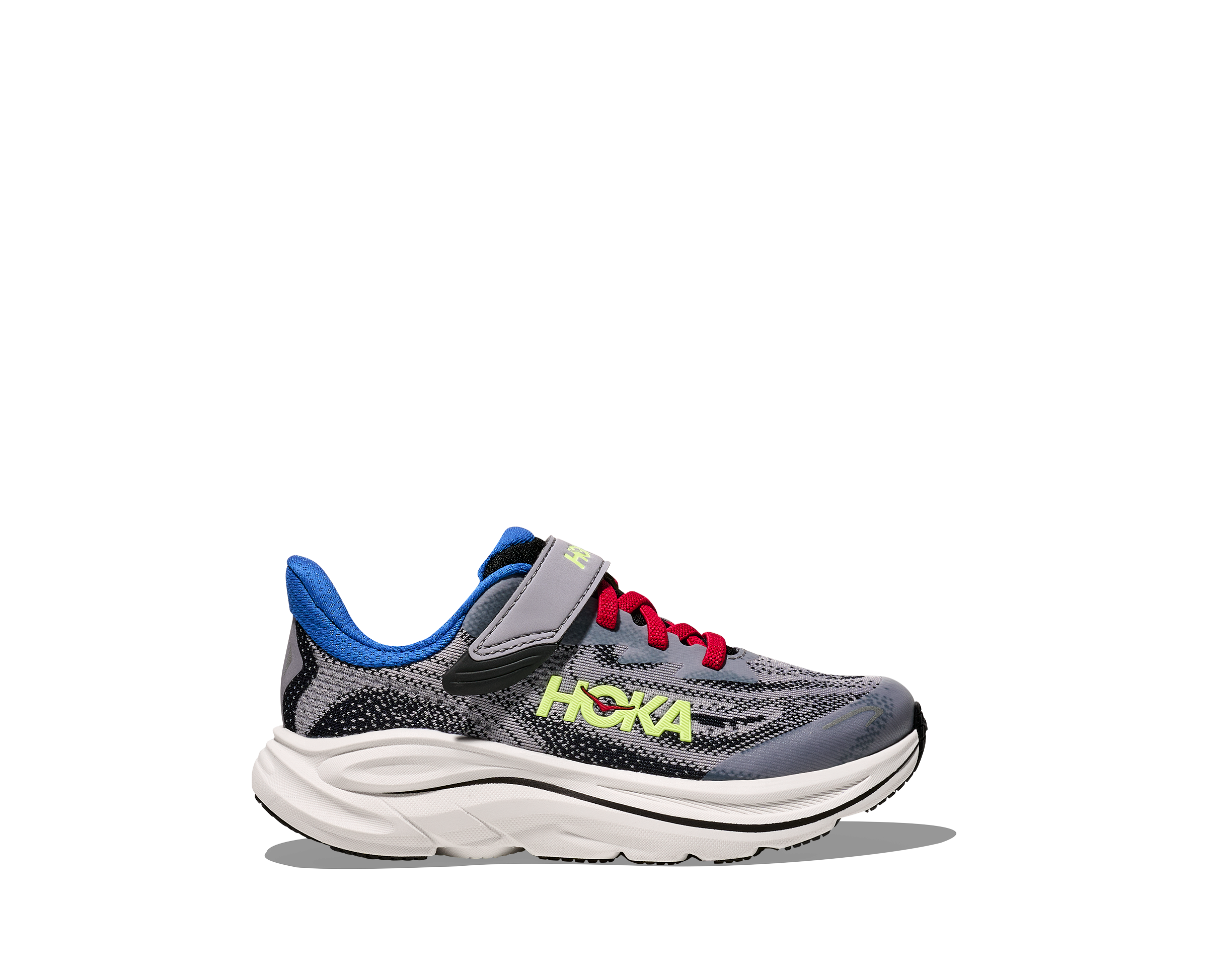 HOKA KID'S CLIFTON 10 LITTLE KIDS - FOGGY GREY/BLACK K10.0