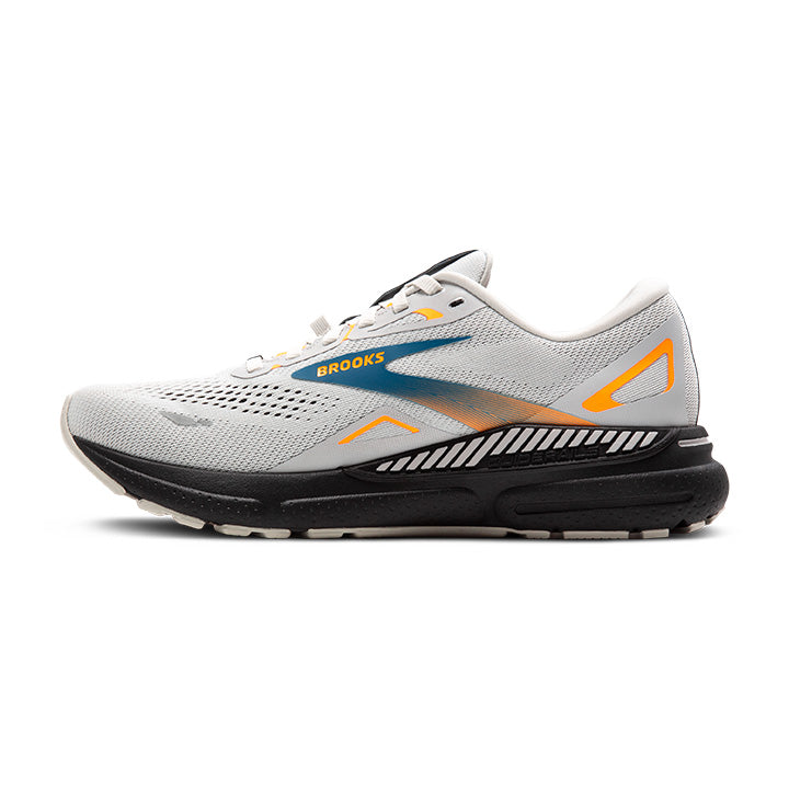 BROOKS MEN'S ADRENALINE 23 GTX - D - 071 OYSTER MUSHROOM/ORANGE/BLUE 