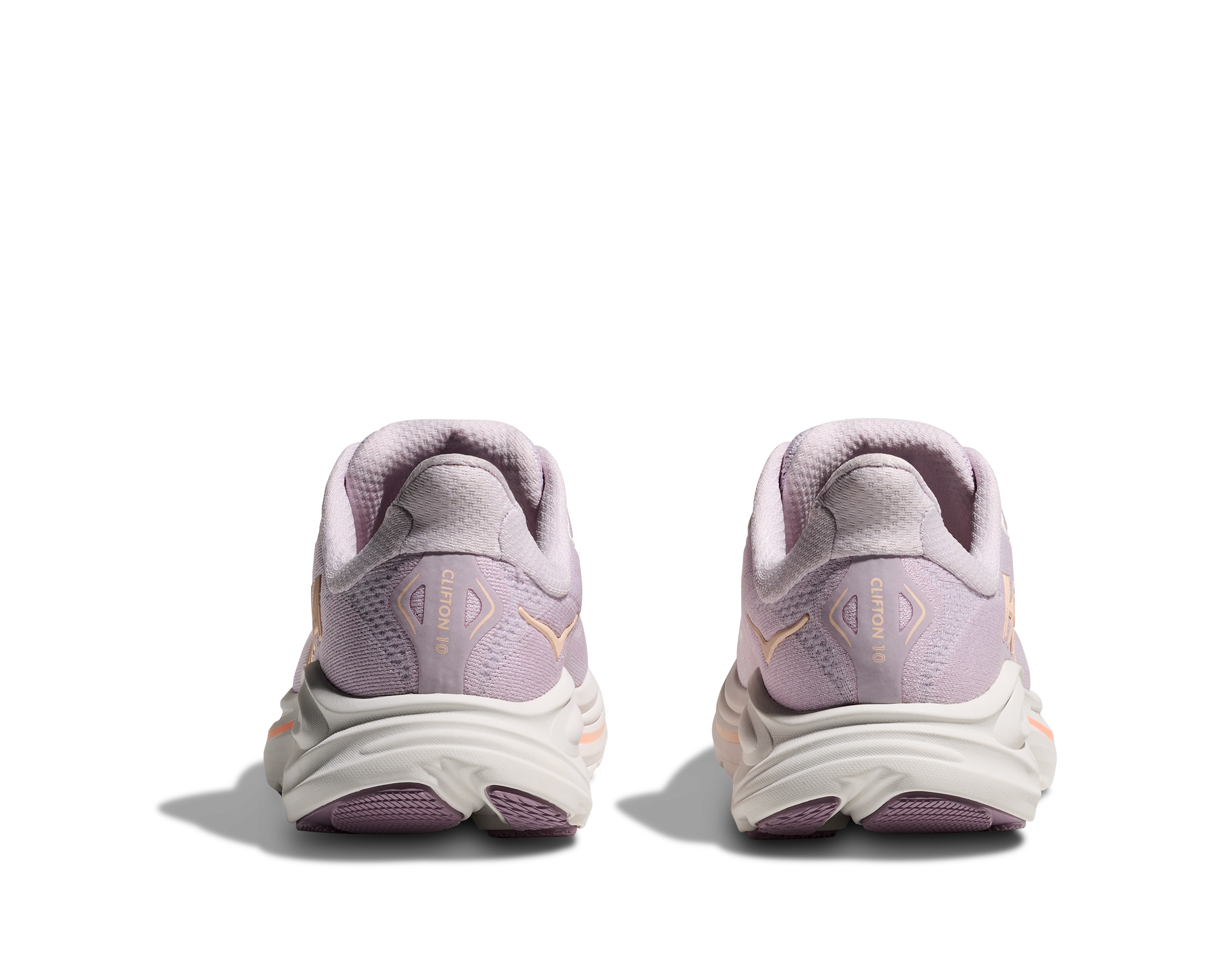 HOKA WOMEN'S CLIFTON 10 - B - LILAC CREAM/TANGERINE GLOW