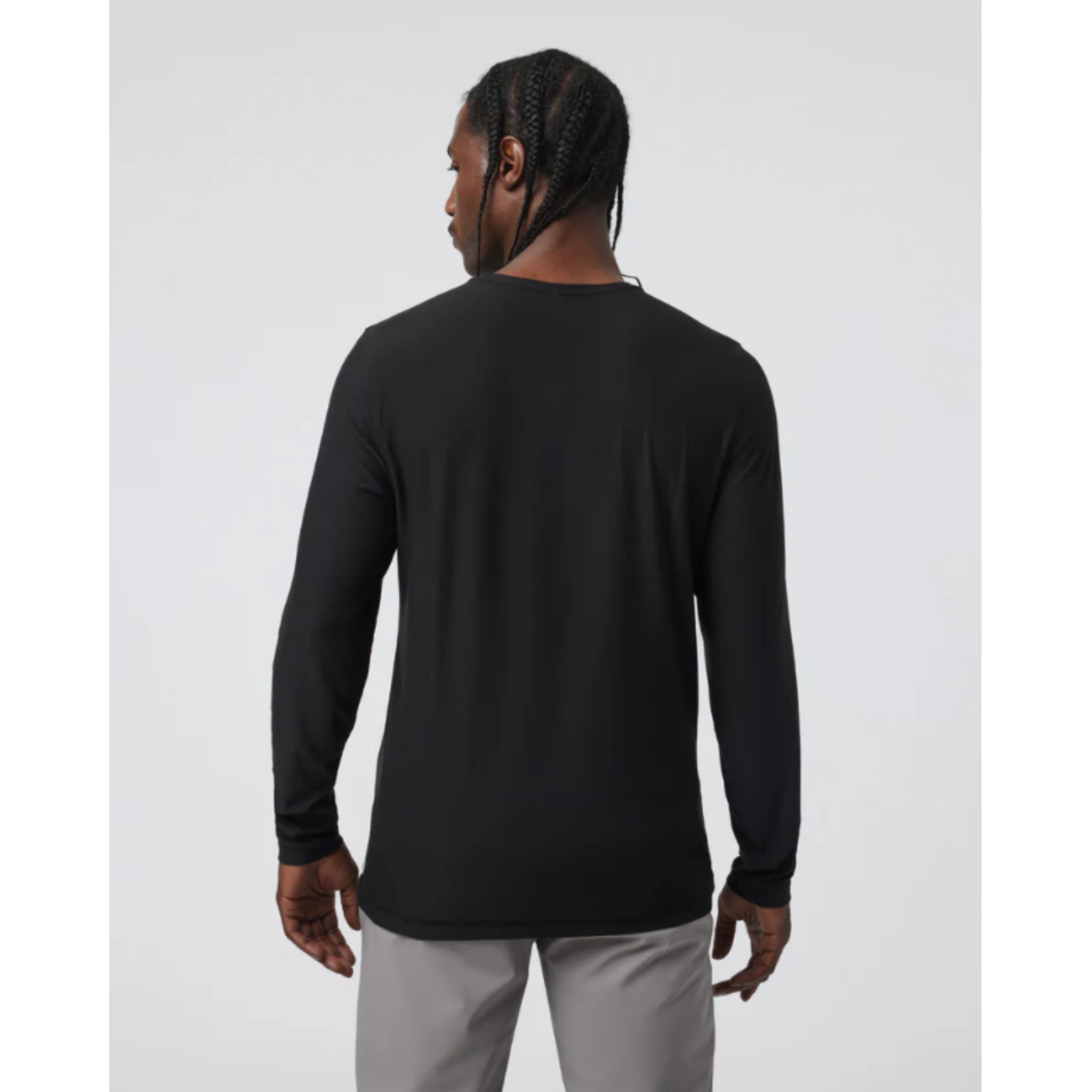 VUORI MEN'S STRATO TECH TEE LONG SLEEVE - BLACK