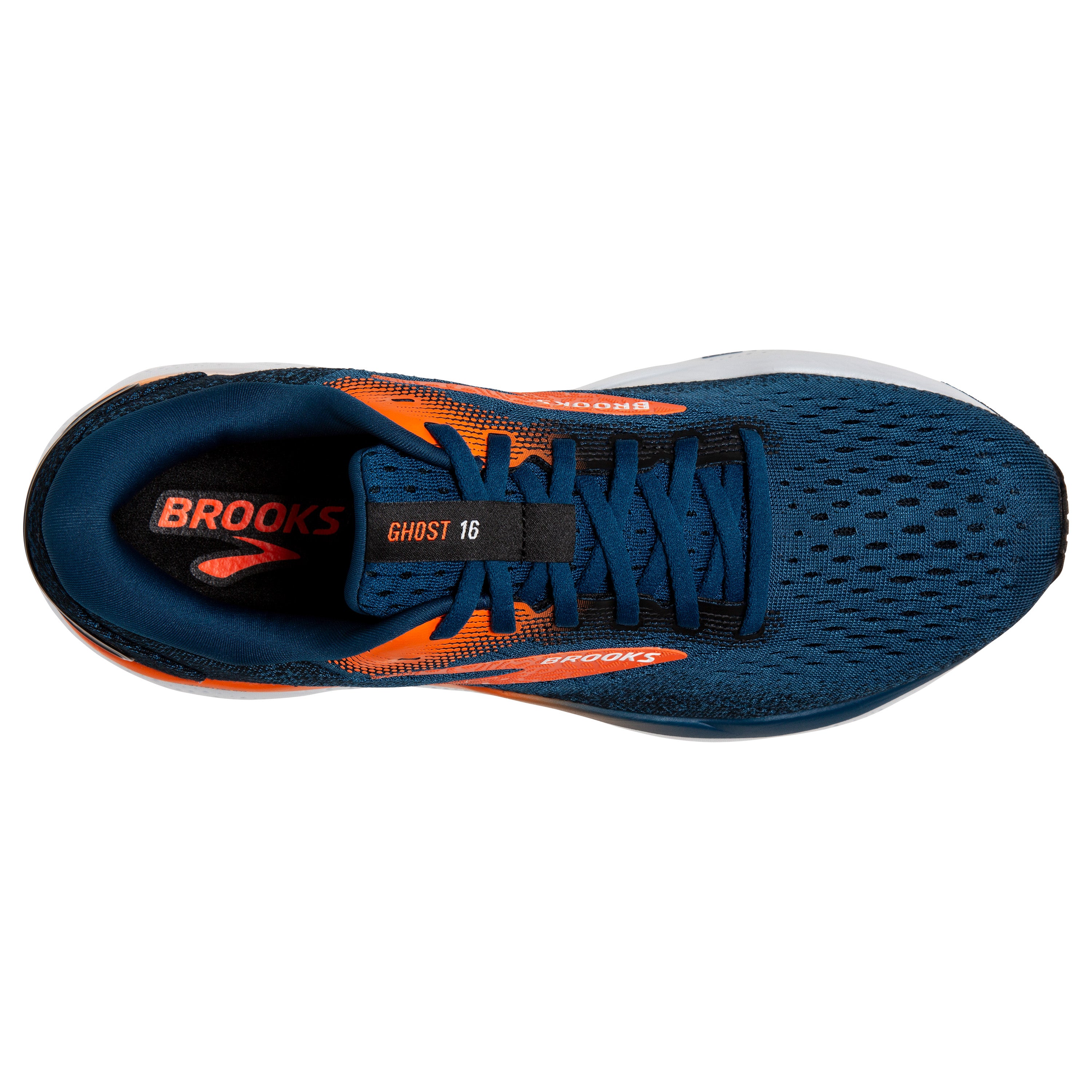 BROOKS MEN'S GHOST 16 - D - 474 BLUE OPAL/BLACK/NASTURTIUM 