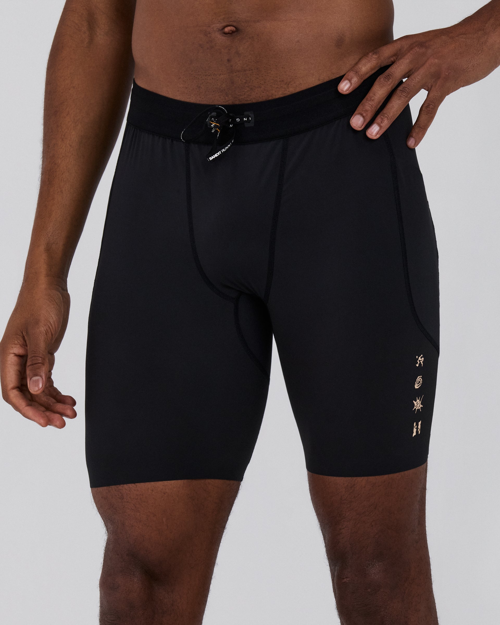BANDIT MEN'S SOLITE HALF TIGHT - BANDIT BLACK XS