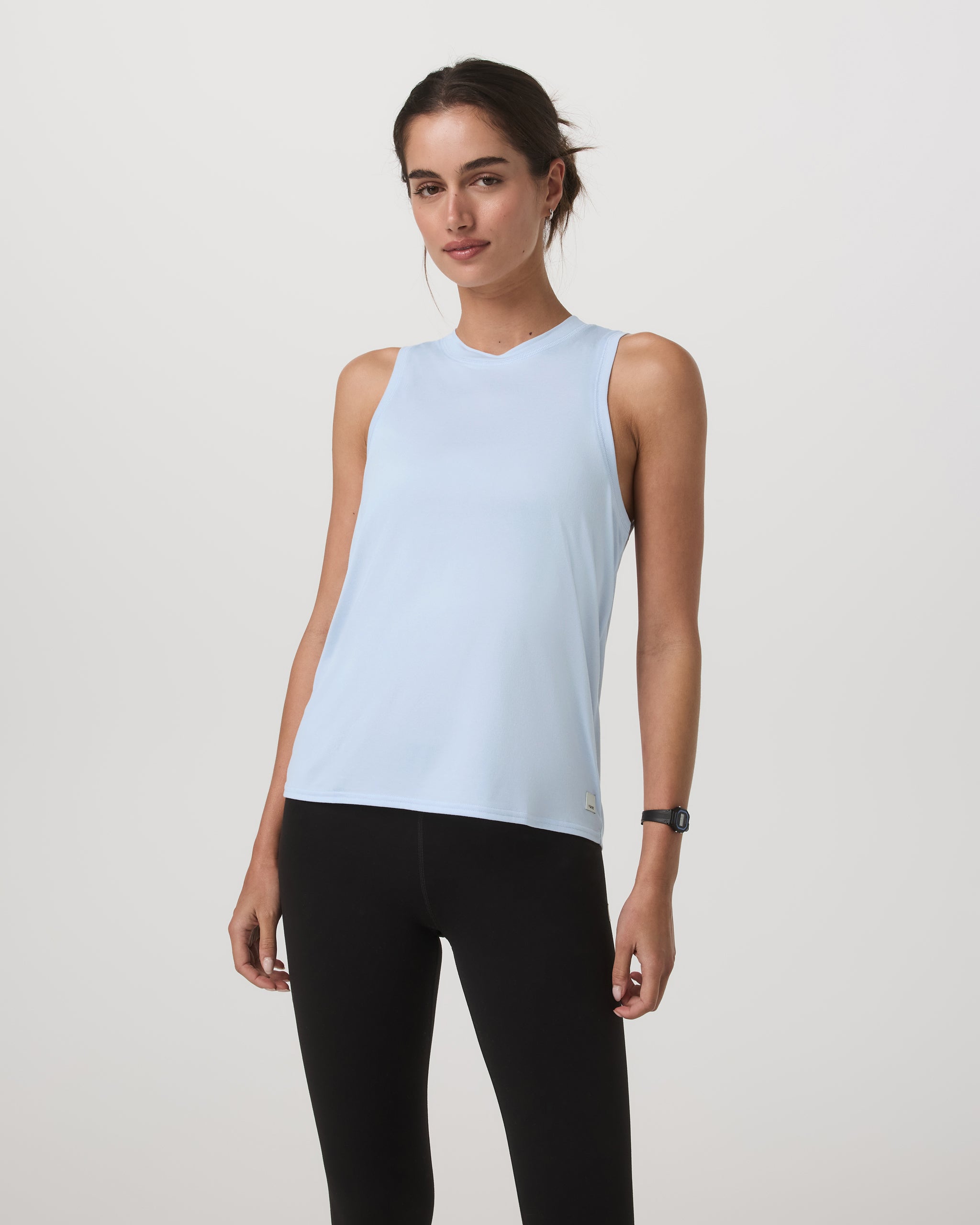 VUORI WOMEN'S ENERGY TOP LONG - SOFT SKY HEATHER XS