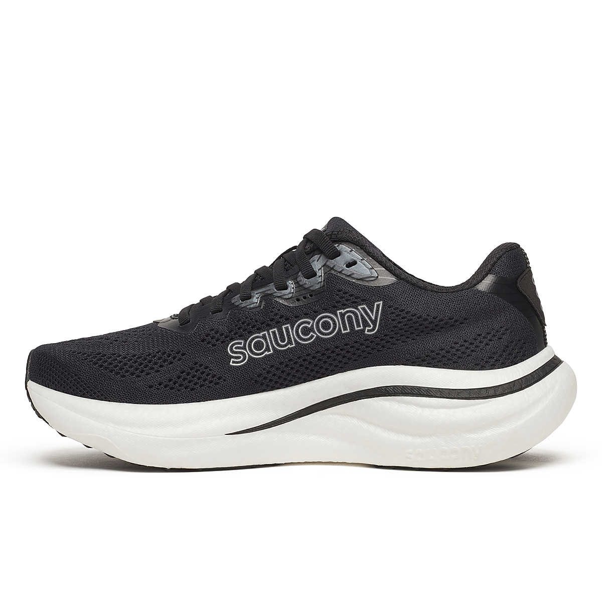 SAUCONY WOMEN'S RIDE 19 - B - BLACK/SILVER