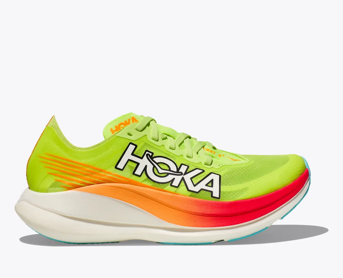 HOKA ROCKET X 2 - D - LETTUCE/SOLAR FLARE - SIZE 8.0/9.0 