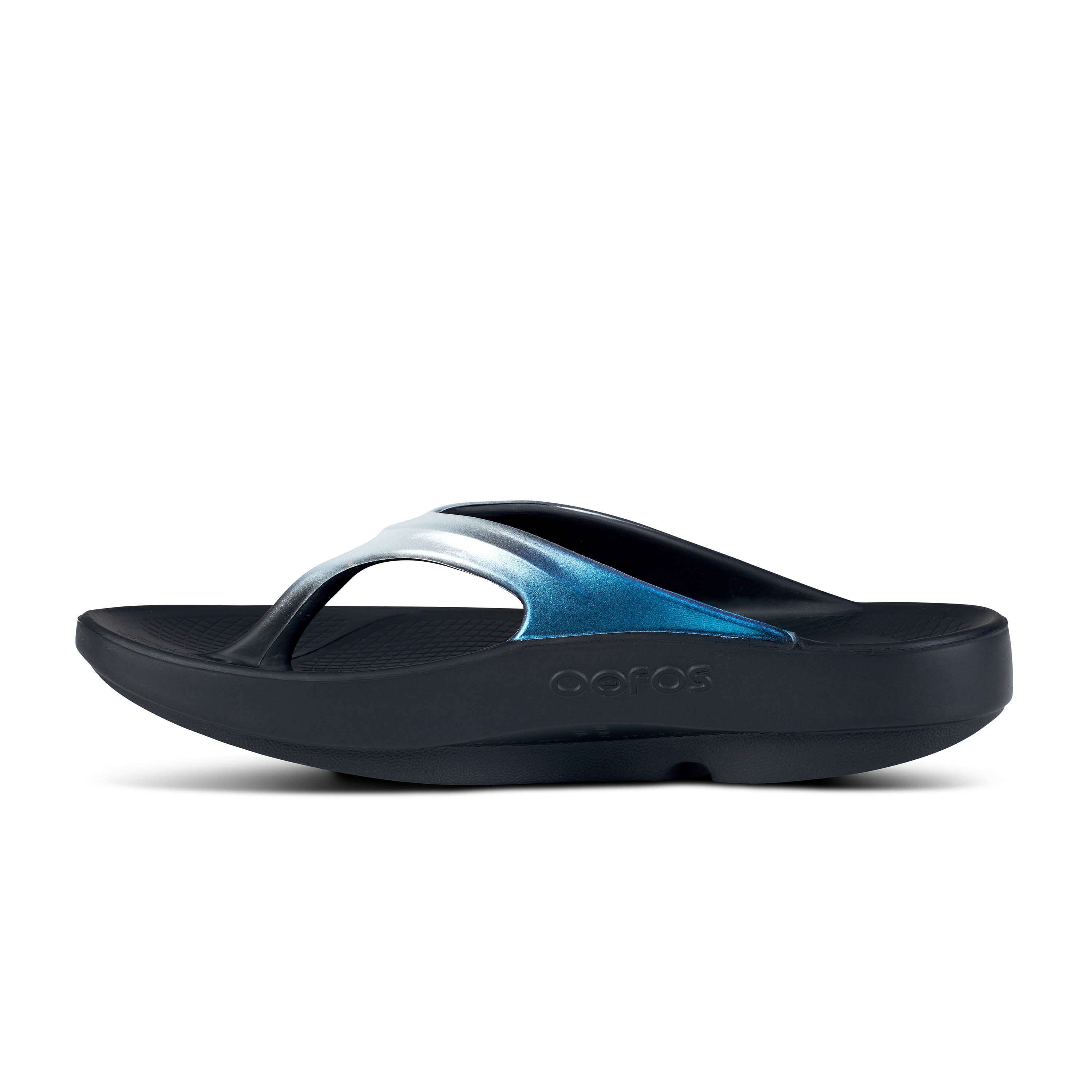 OOFOS WOMENS OOLALA LUXE SANDAL - BLACK FROST 