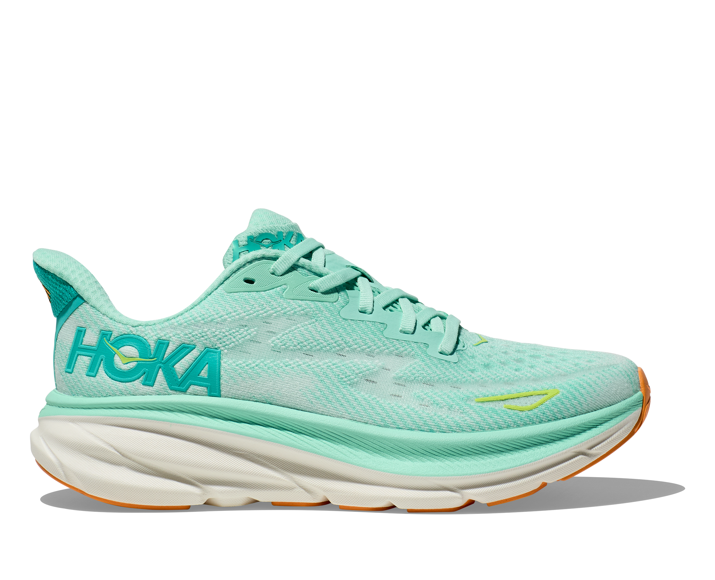 HOKA WOMEN'S CLIFTON 9 - B - SMQ SEAFOAM/AQUA BREEZE 5.0