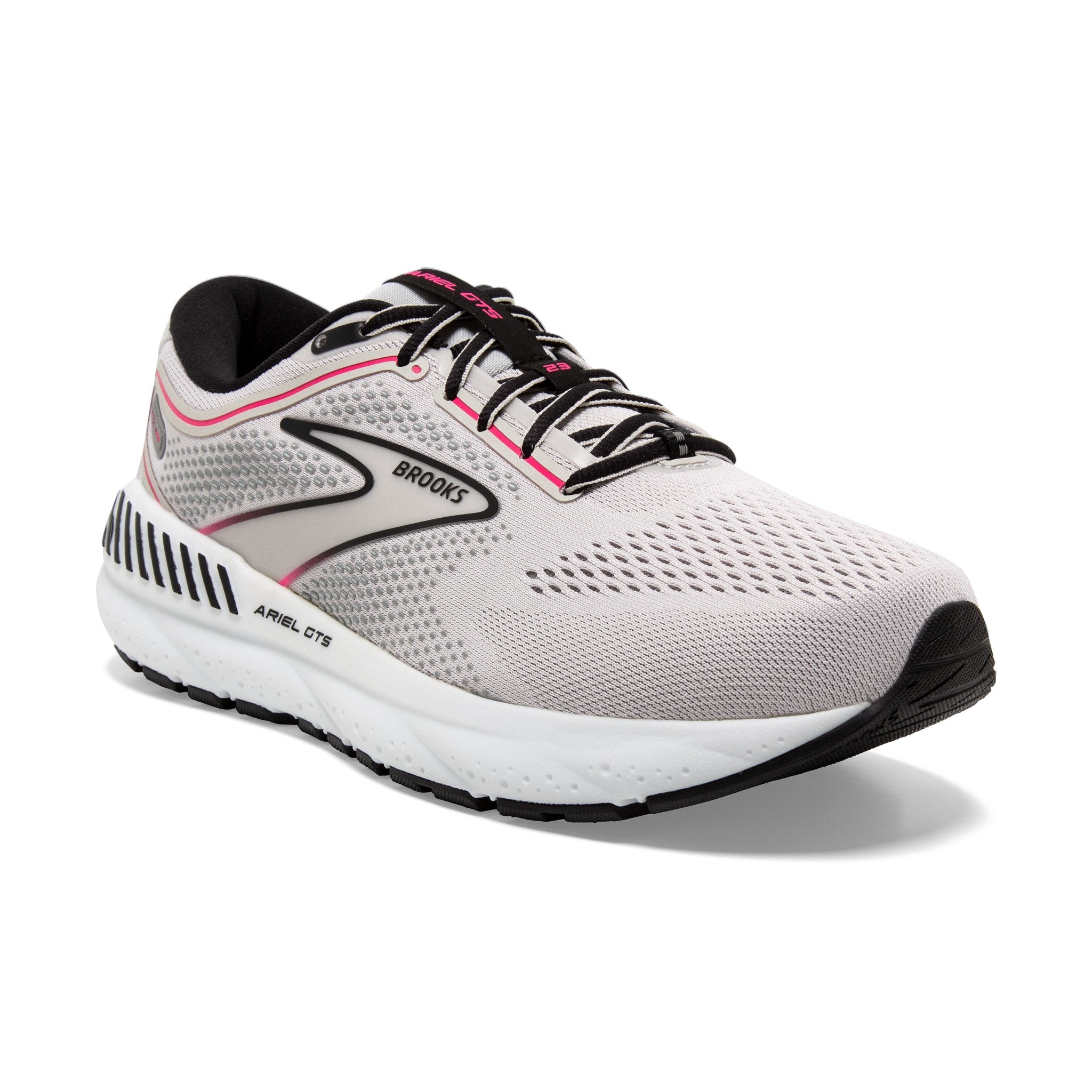 BROOKS WOMEN'S ARIEL 23 - B - 078 GREY/BLACK/PINK - 7.0 