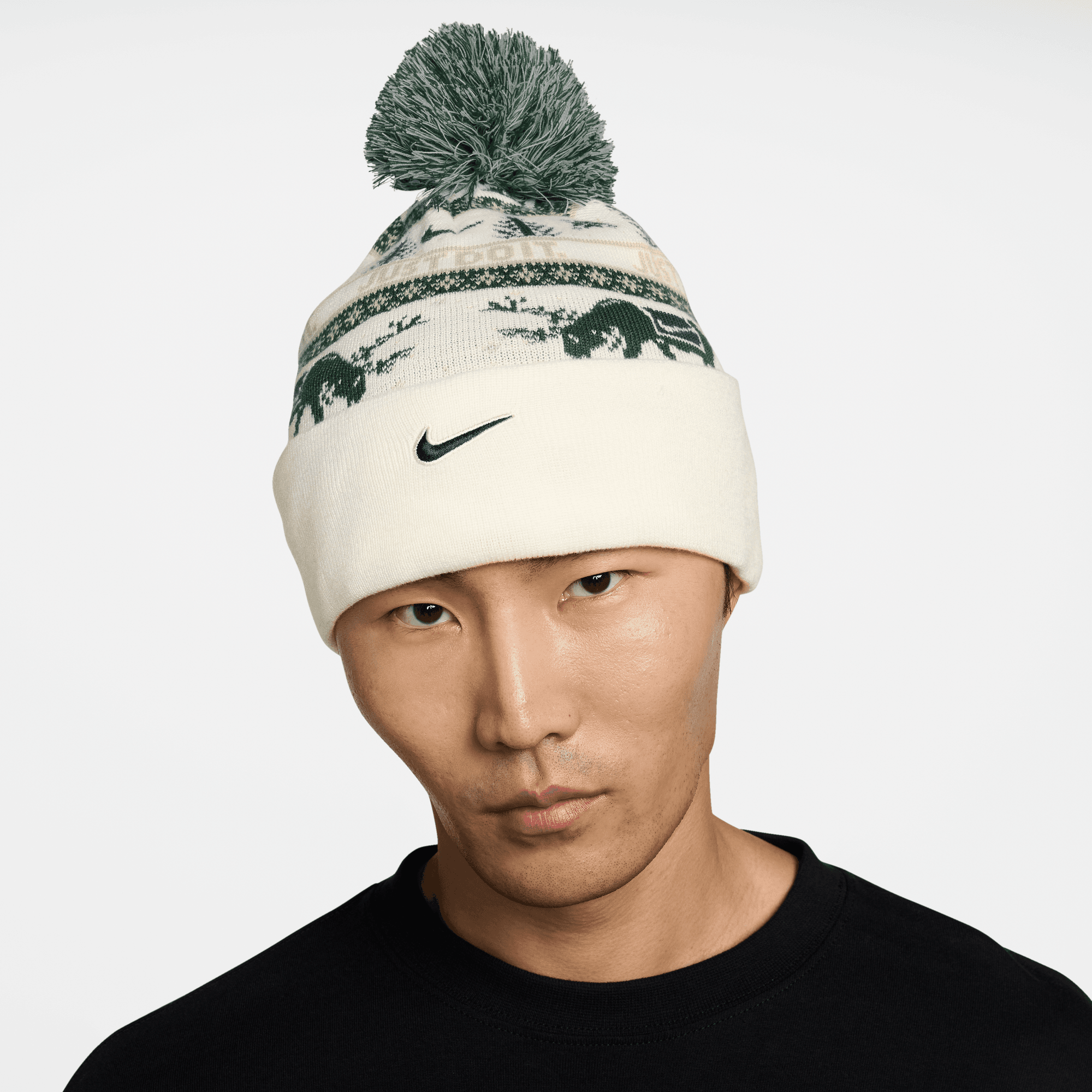 NIKE NIKE PEAK BEANIE - SAIL/FIR/MIDNIGHT