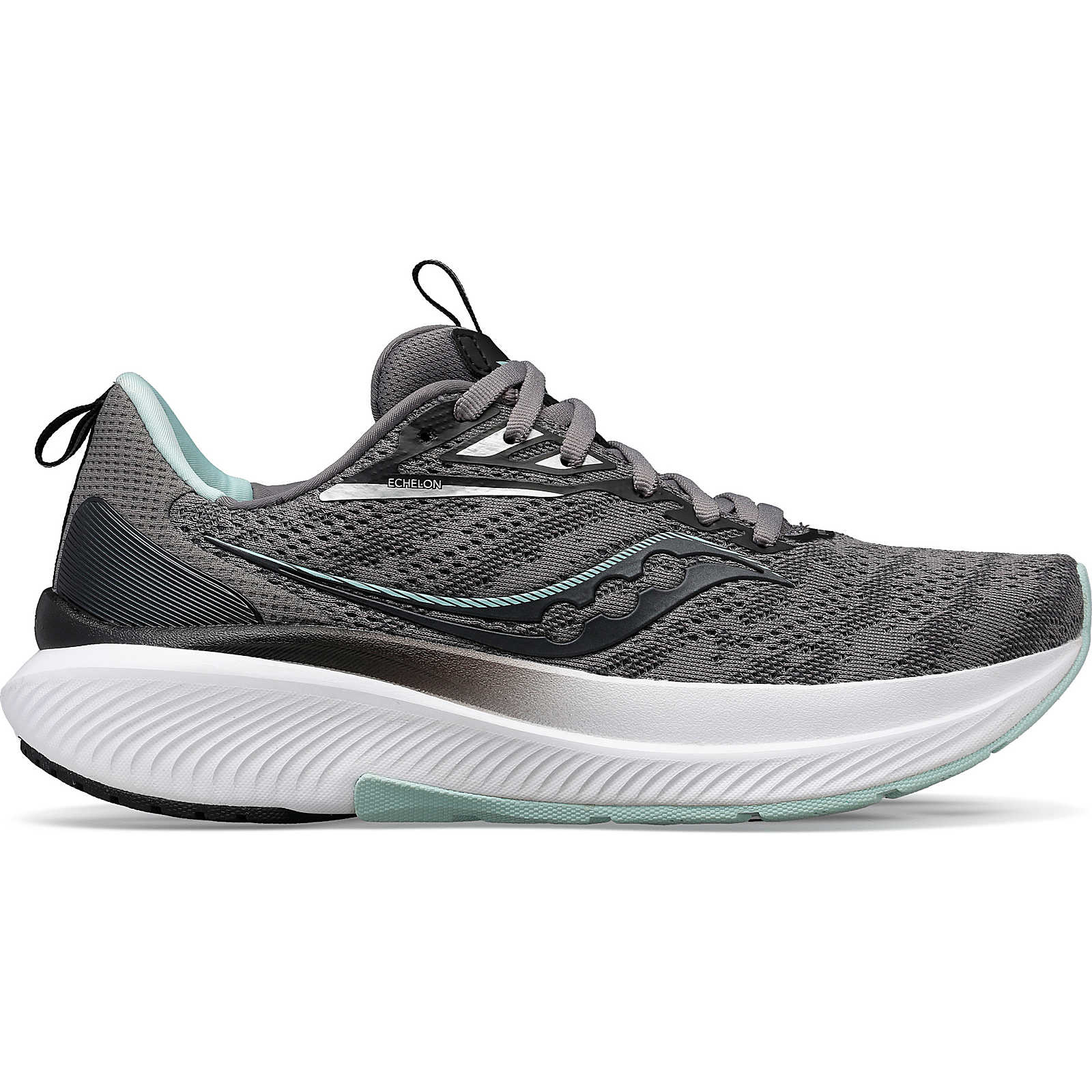 SAUCONY WOMEN'S ECHELON 9 - WIDE D - 20 CHARCOAL/ICE - SIZE 6.0 