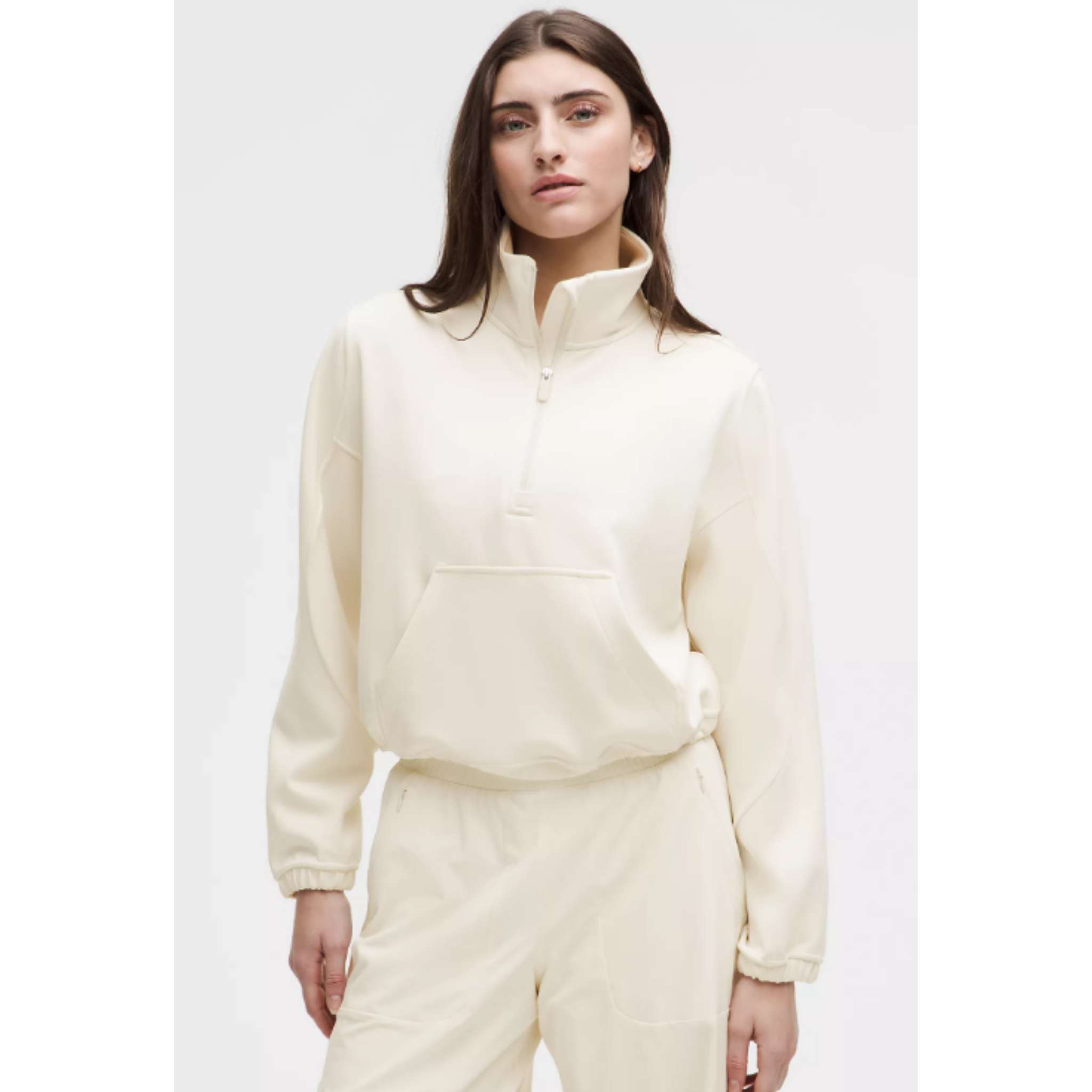 WOMEN'S BRUSHED SOFTSTREME HALF ZIP - LIGHT IVORY | Performance WOMEN'S BRUSHED SOFTSTREME HALF ZIP - LIGHT IVORY | Performance