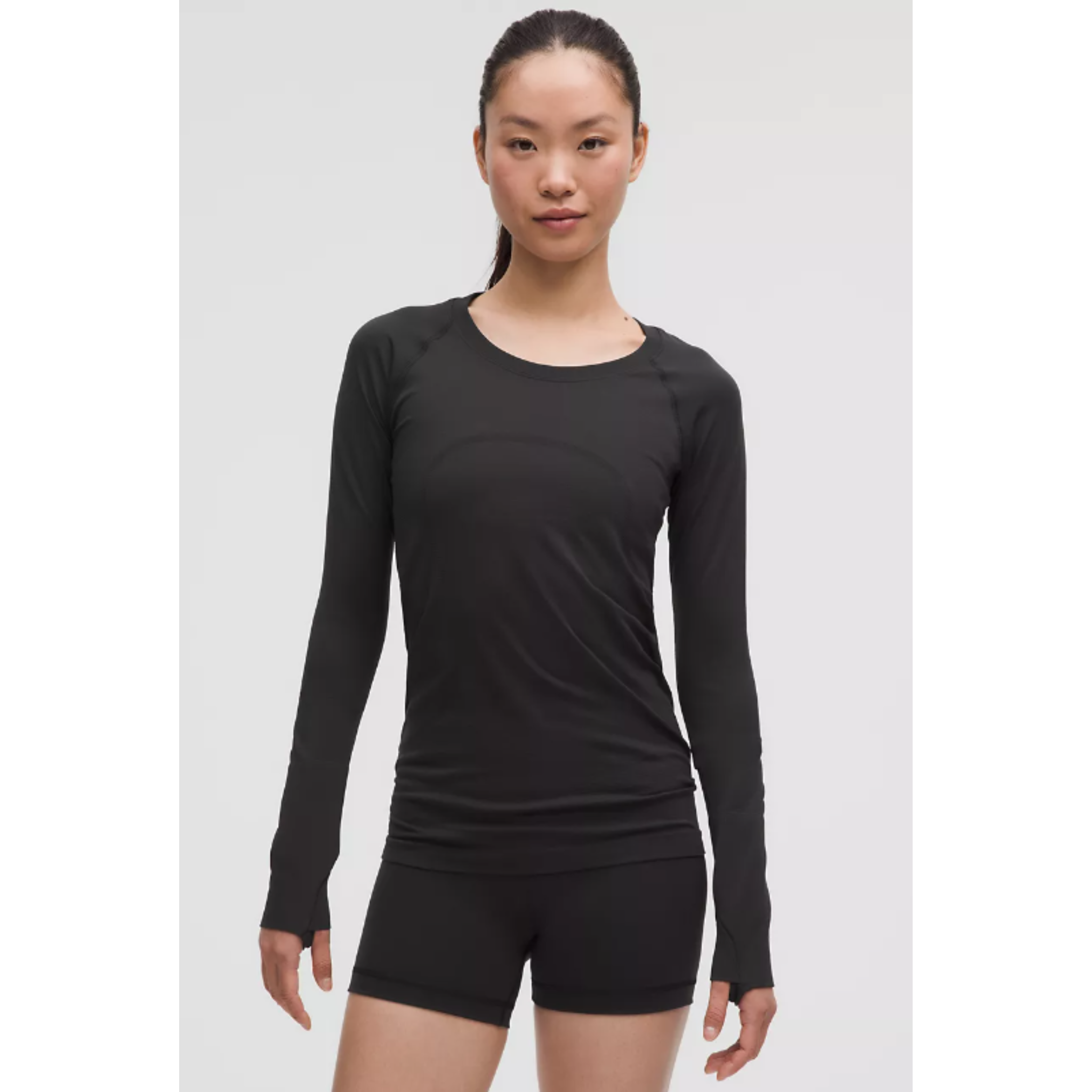 LULULEMON WOMEN'S SWIFTLY TECH LONG SLEEVE 2.0 - BLACK/BLACK 2