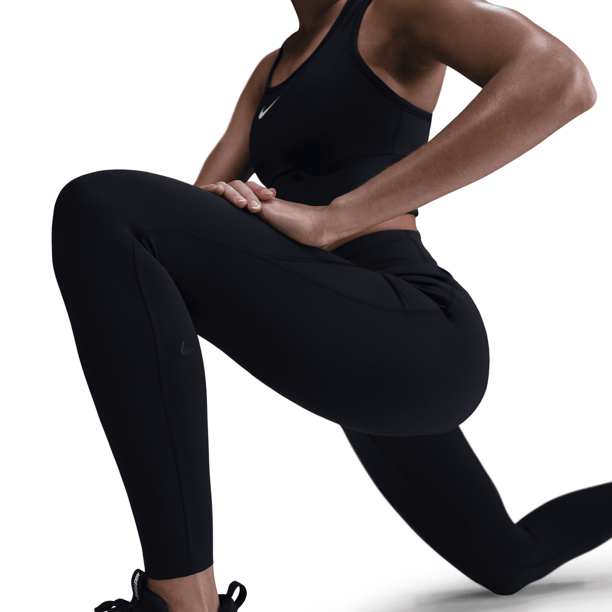 NIKE WOMEN'S UNIVERSA HIGH WAISTED 7/8 LEGGINGS - BLACK