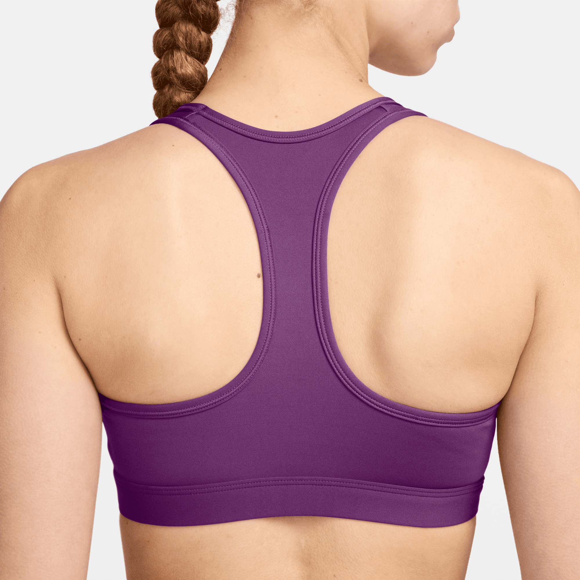 NIKE SWOOSH MEDIUM SUPPORT BRA - 518 HOT FUSCHIA/WHITE 