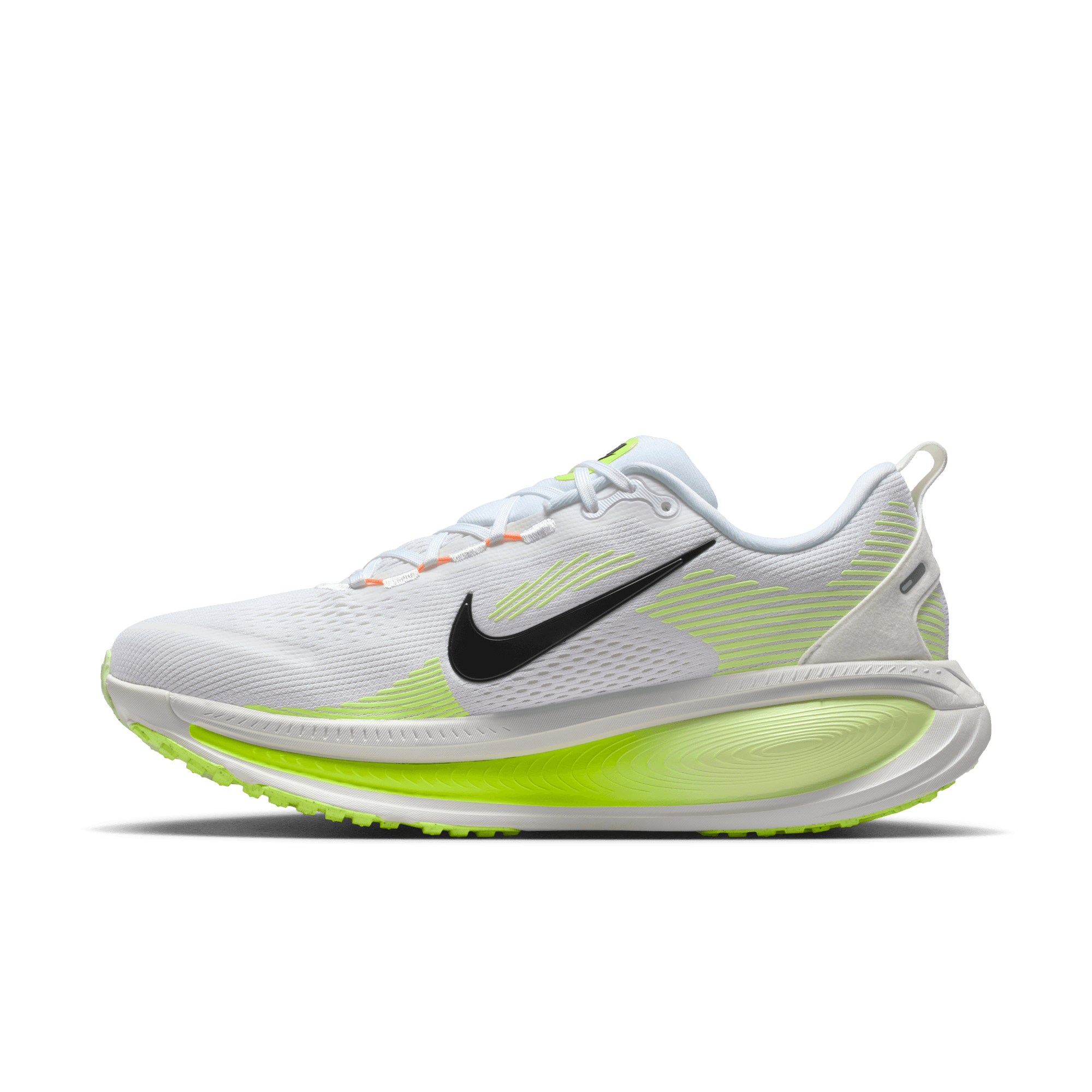 NIKE MEN'S VOMERO 18 - D - WHITE/BLACK/VOLT