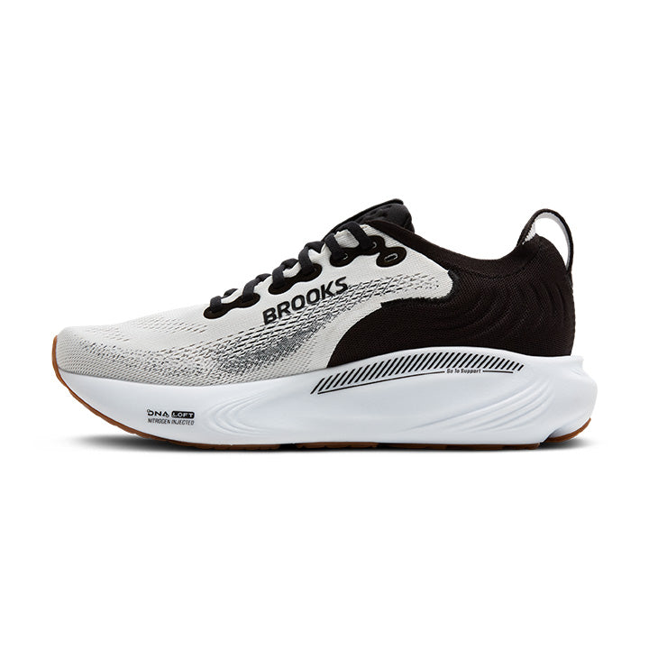 BROOKS WOMEN'S ADRENALINE GTS 25 - B - WHITE/BLACK/WHITE