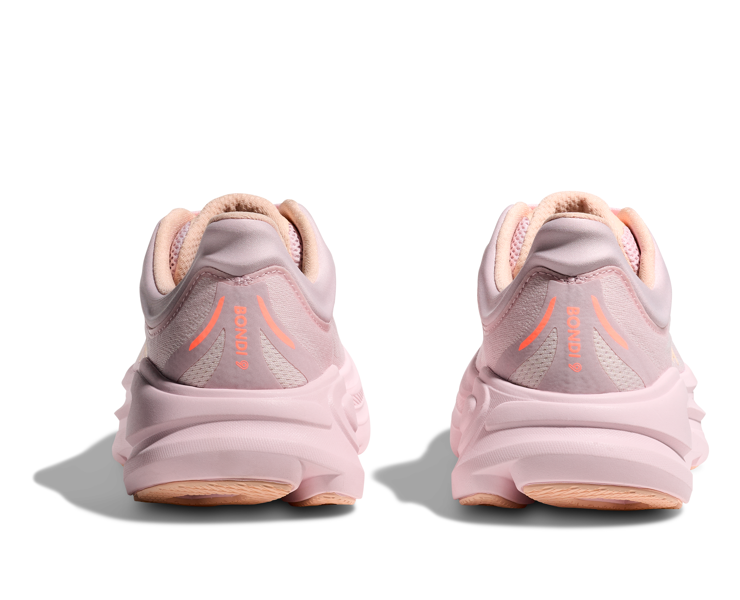 HOKA WOMEN'S BONDI 9 - WIDE D - LILAC CREAM/TANGERINE GLOW