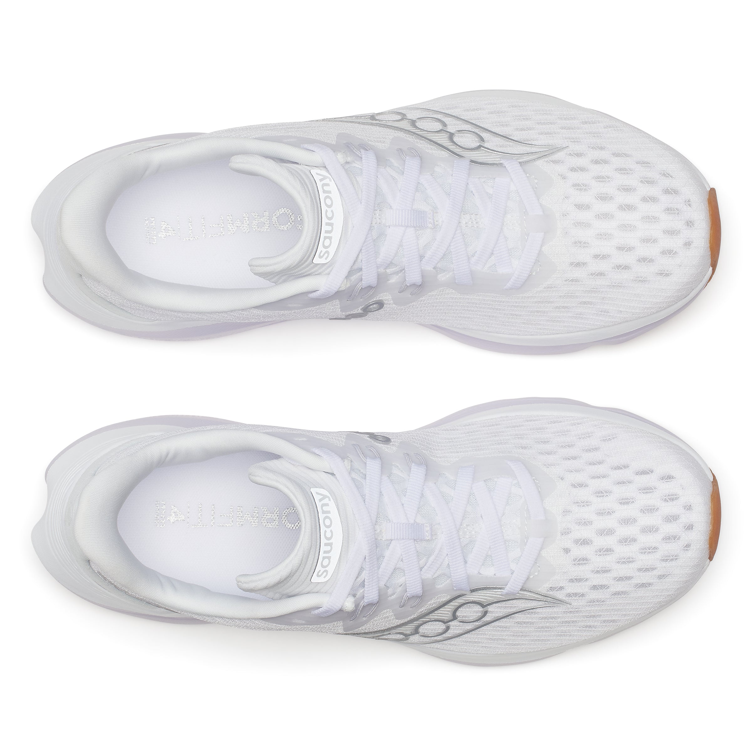 SAUCONY WOMEN'S KINVARA 16 - B - WHITE/GUM - SIZE 7.5