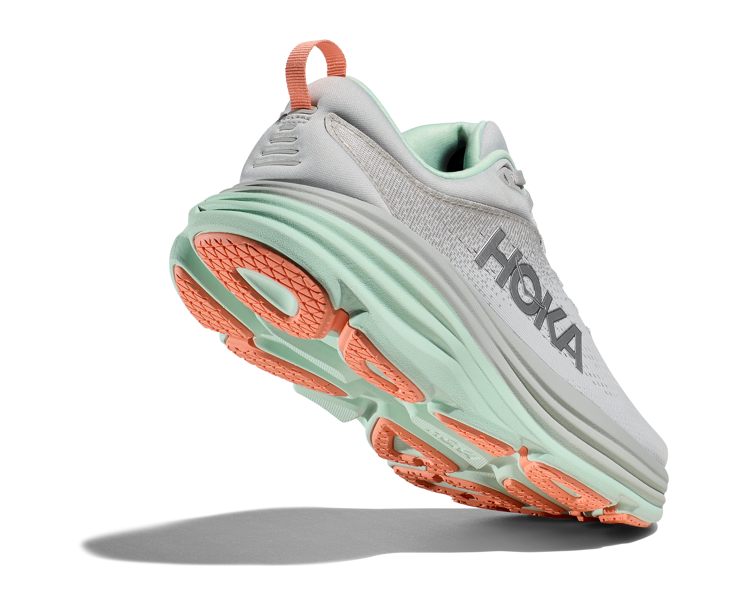 HOKA WOMEN'S BONDI 8 - B - SQB STARDUST/AQUA BREEZE 