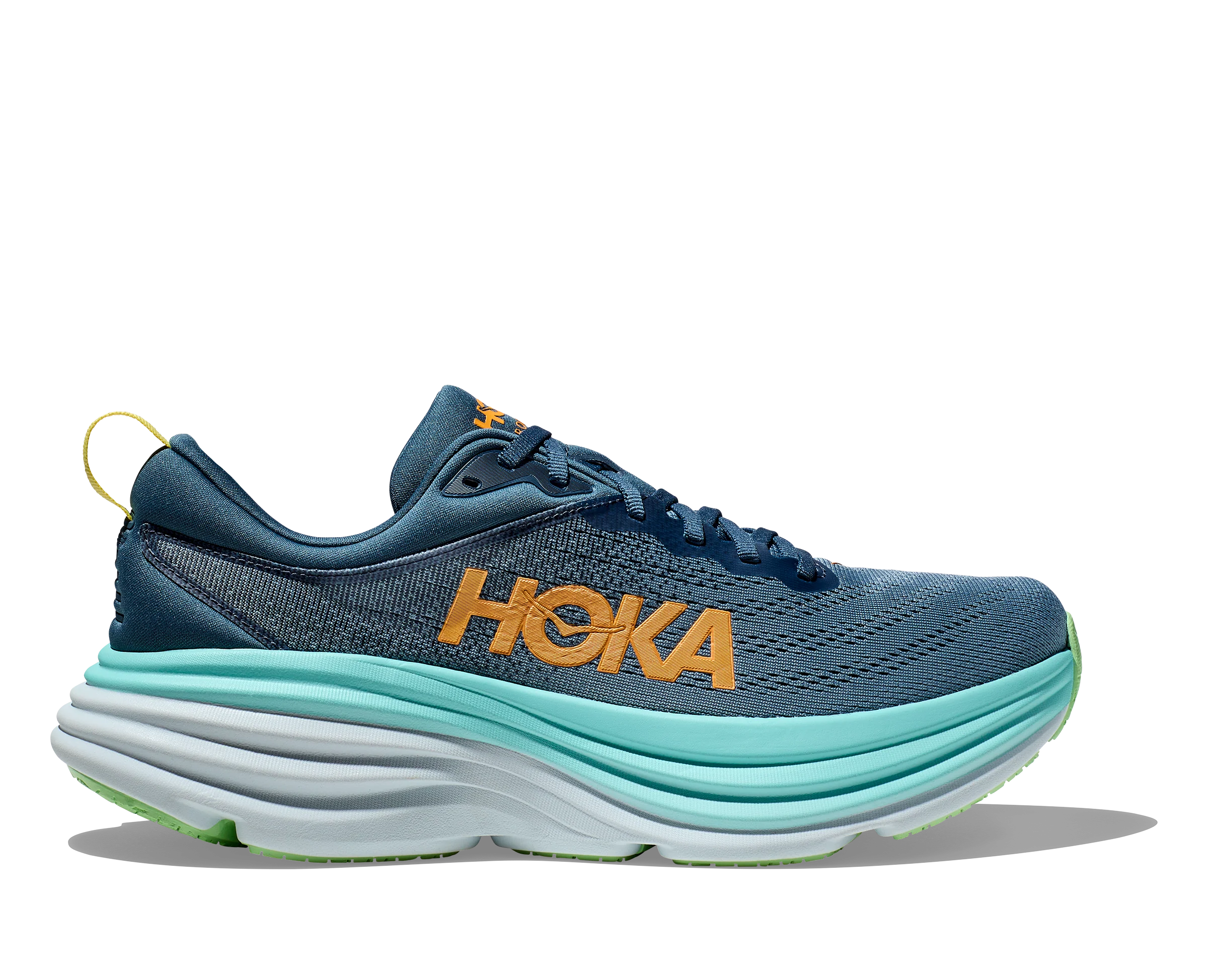 HOKA MEN'S BONDI 8 WIDE - 2E - RHD REAL TEAL/SHADOW 11.0