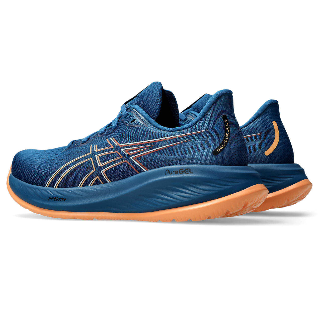 ASICS MEN'S CUMULUS 26 - D - 403 RICH NAVY/FADED ORANGE 