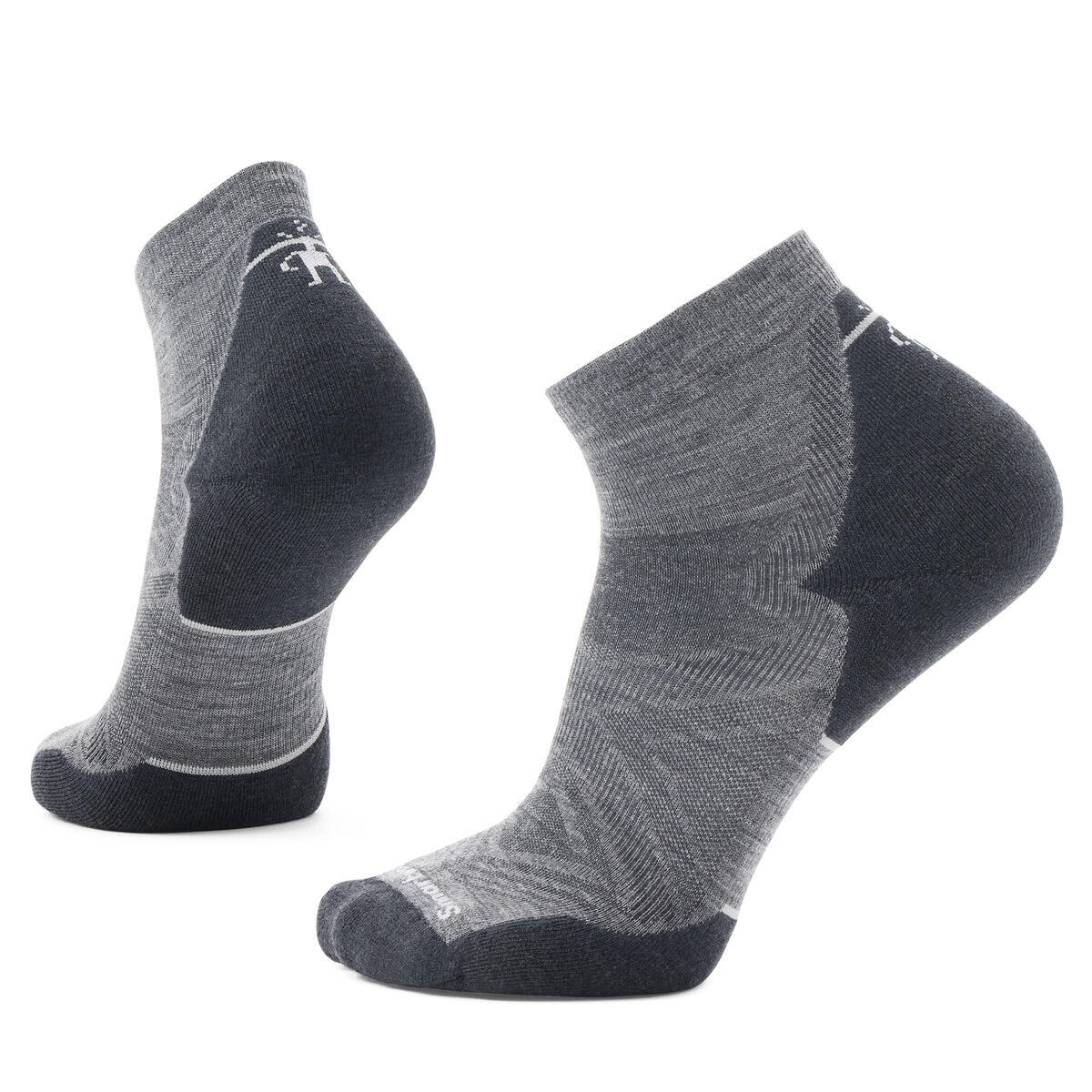 SMARTWOOL RUN TARGETED CUSHION ANKLE SOCK 052 MEDIUM GRAY